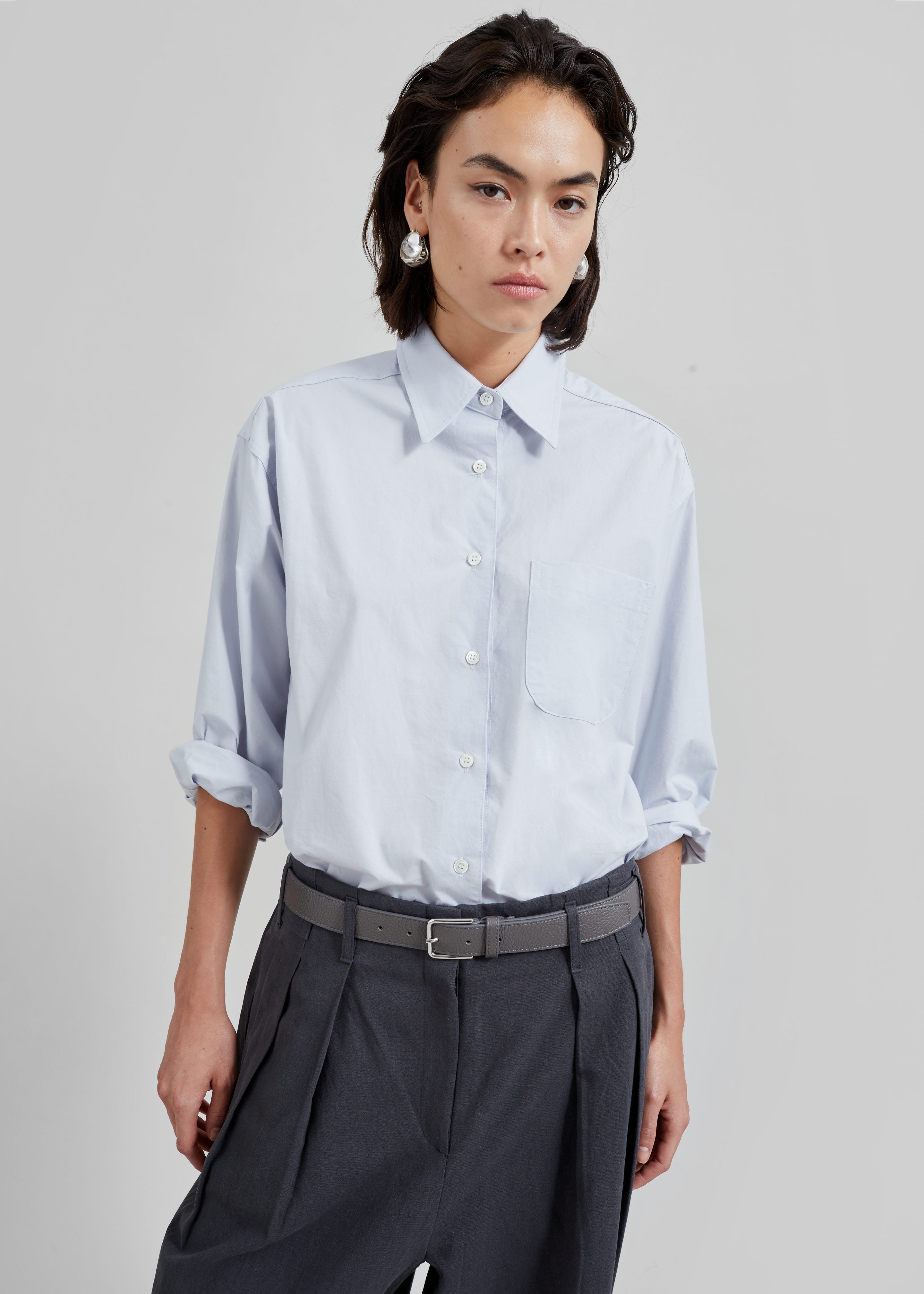 Jody Button Up Shirt - Light Blue - 4