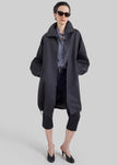 Joelle Zip-Up Overcoat - Dark Grey
