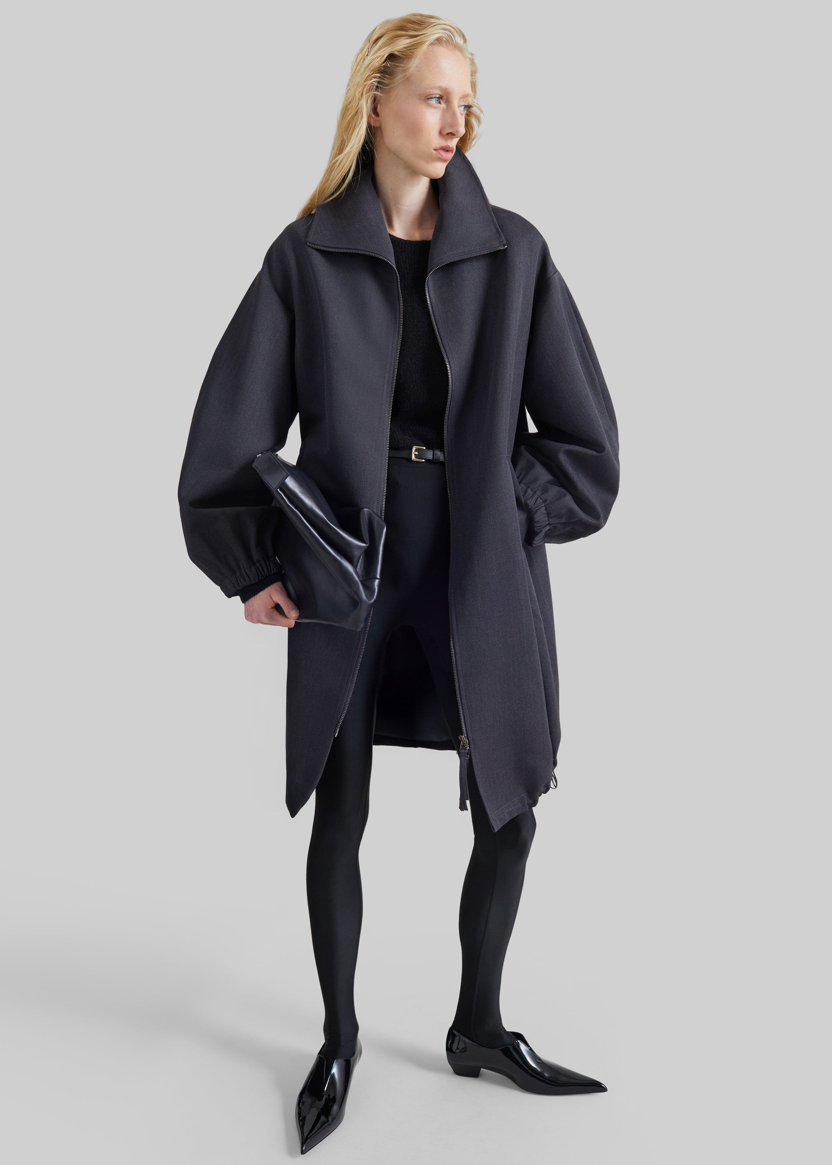 【専用☆】EGO TRIPPING☆MAXY STANDFALL COAT Joelle Zip-Up Overcoat - Dark Grey – The Frankie Shop