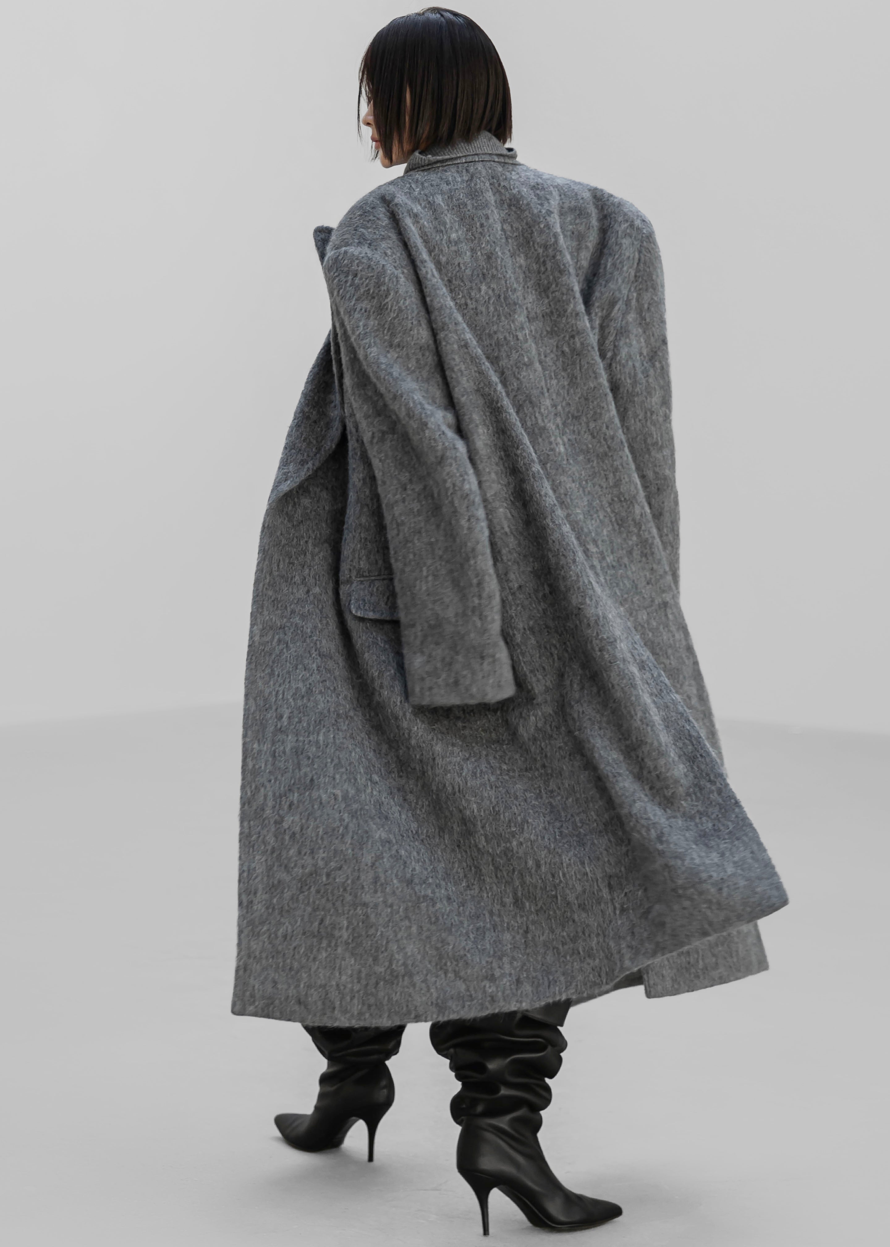 John Oversized Coat - Grey - 8