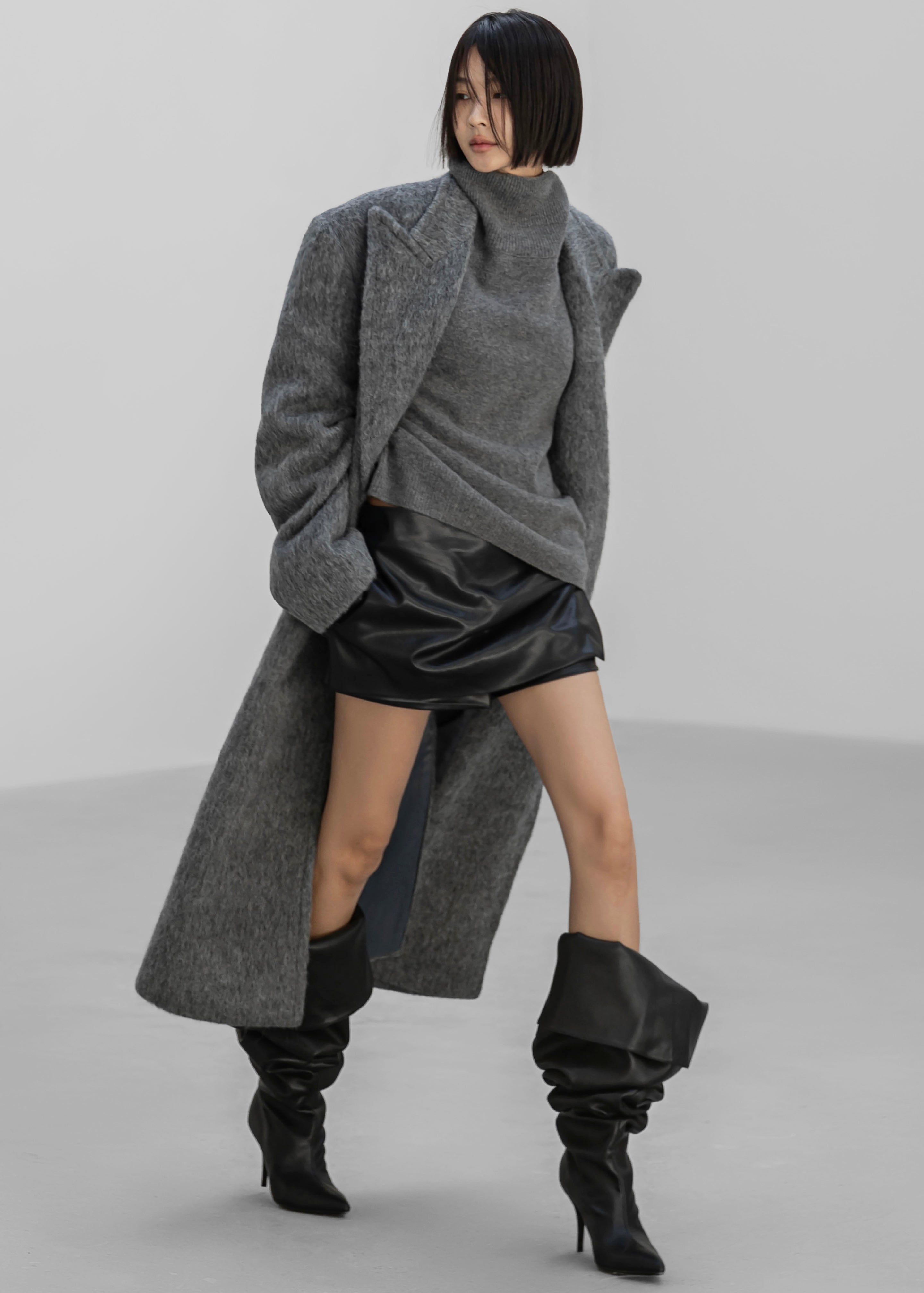 John Oversized Coat - Grey - 3