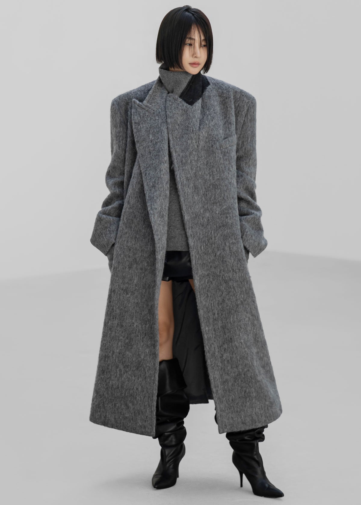 John Oversized Coat - Grey - 4