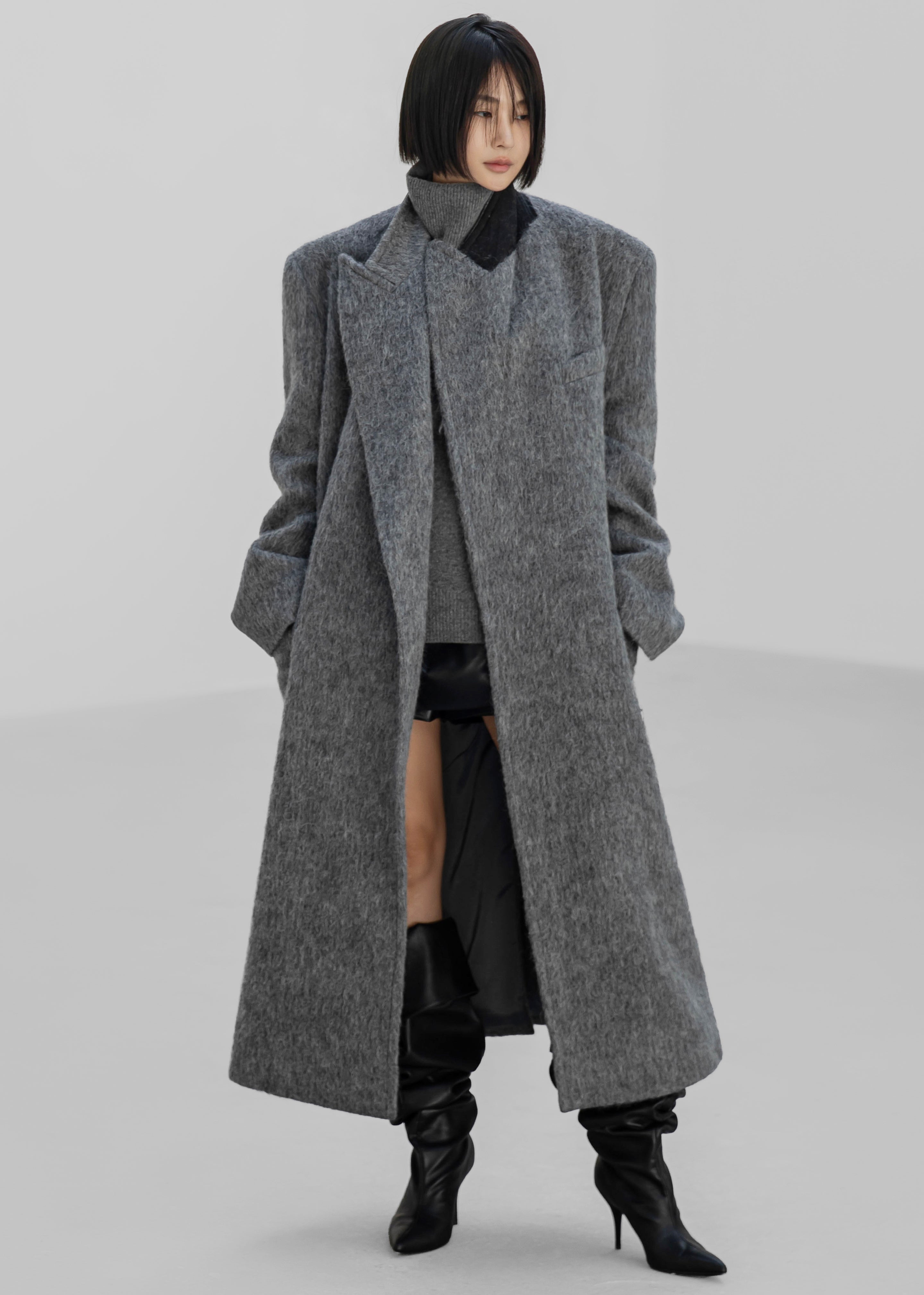 John Oversized Coat - Grey - 4