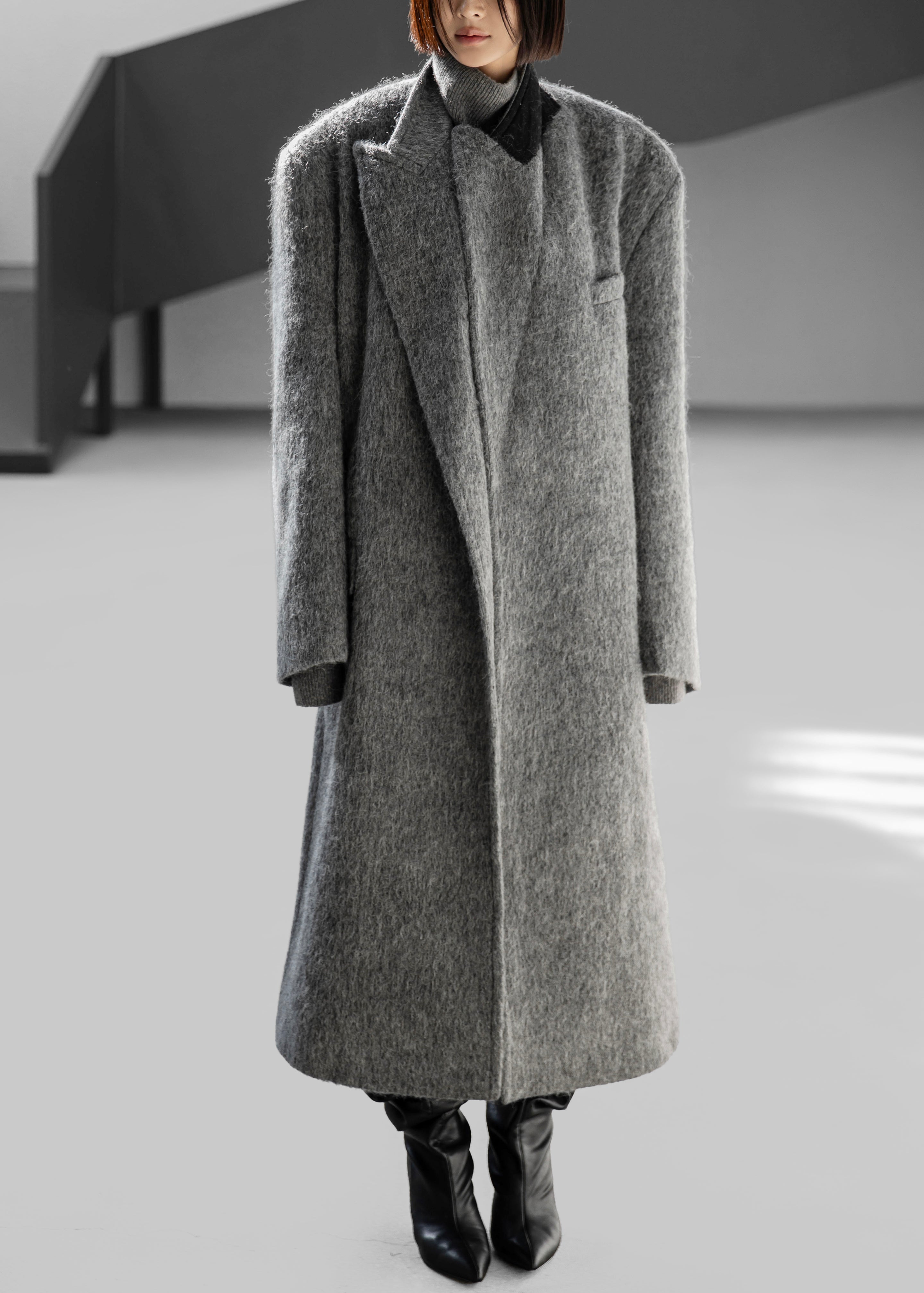 John Oversized Coat - Grey – The Frankie Shop