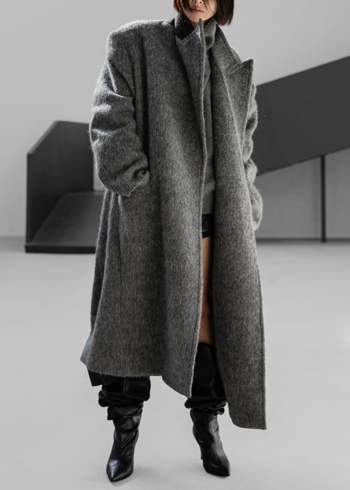 John Oversized Coat - Grey - 7