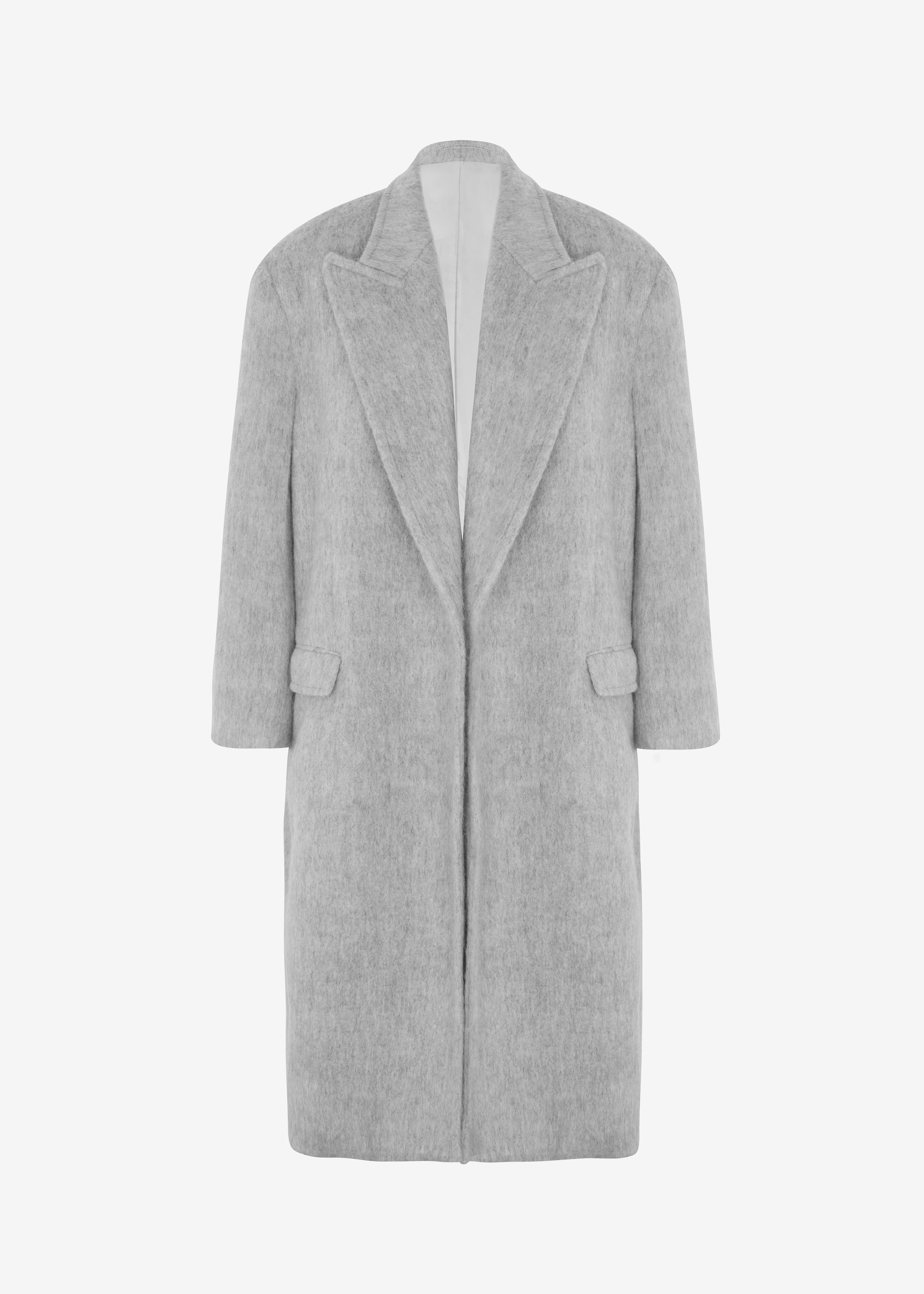 John Oversized Coat - Light Grey – The Frankie Shop