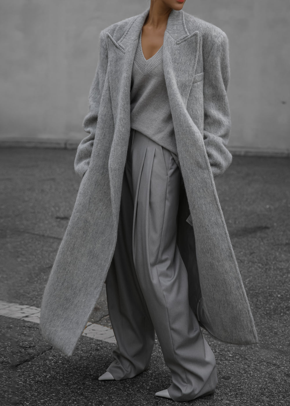 John Oversized Coat - Light Grey