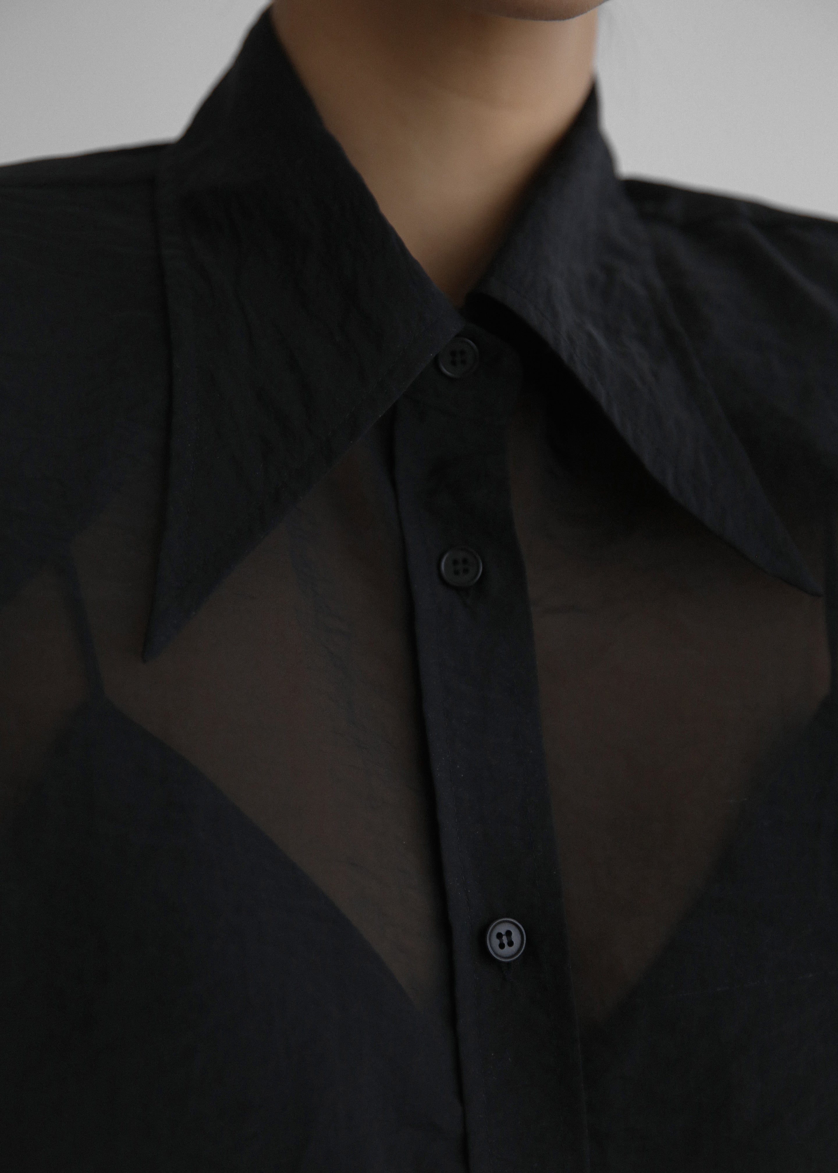 Jolene Semi Sheer Shirt - Black - 9