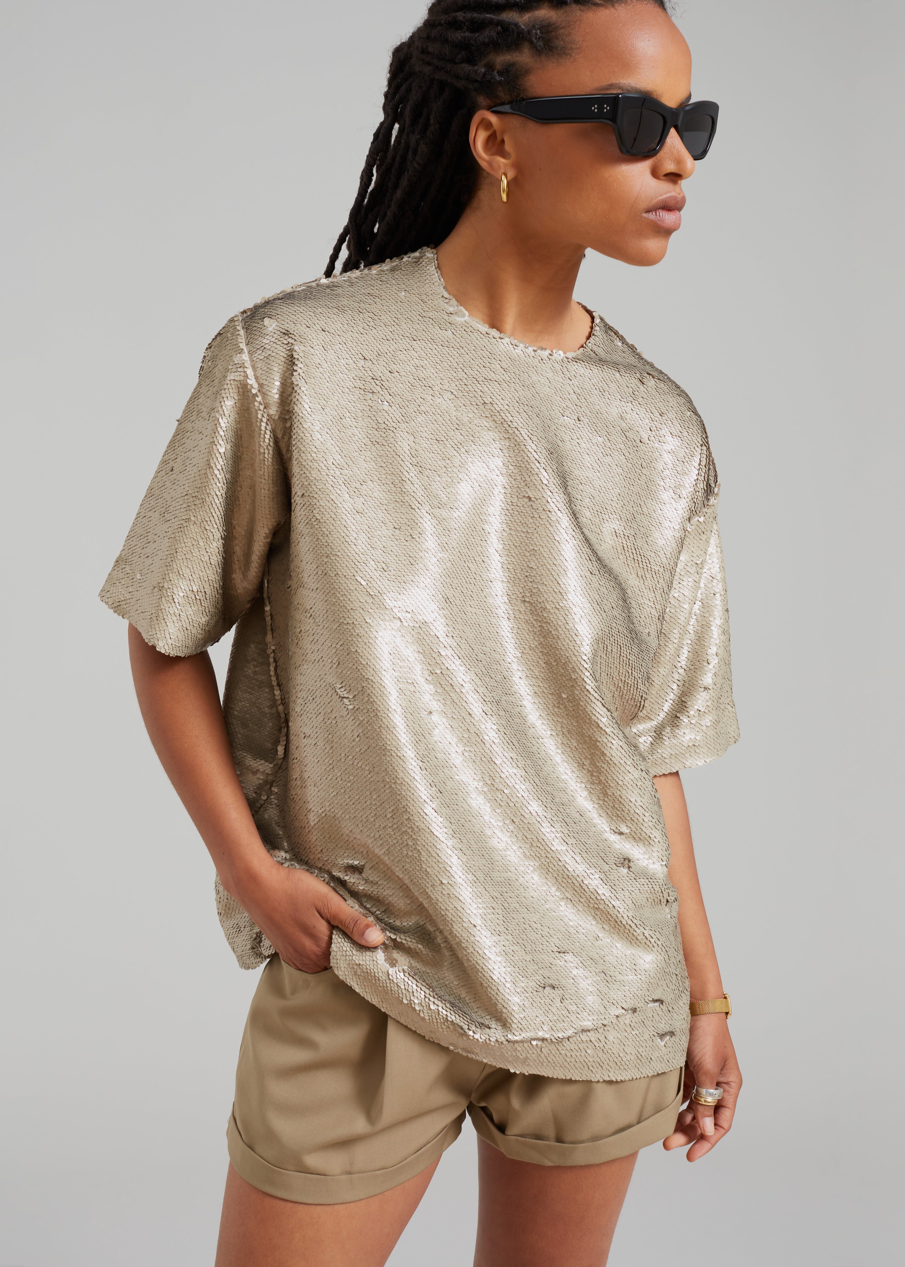 Zara sequin t clearance shirt