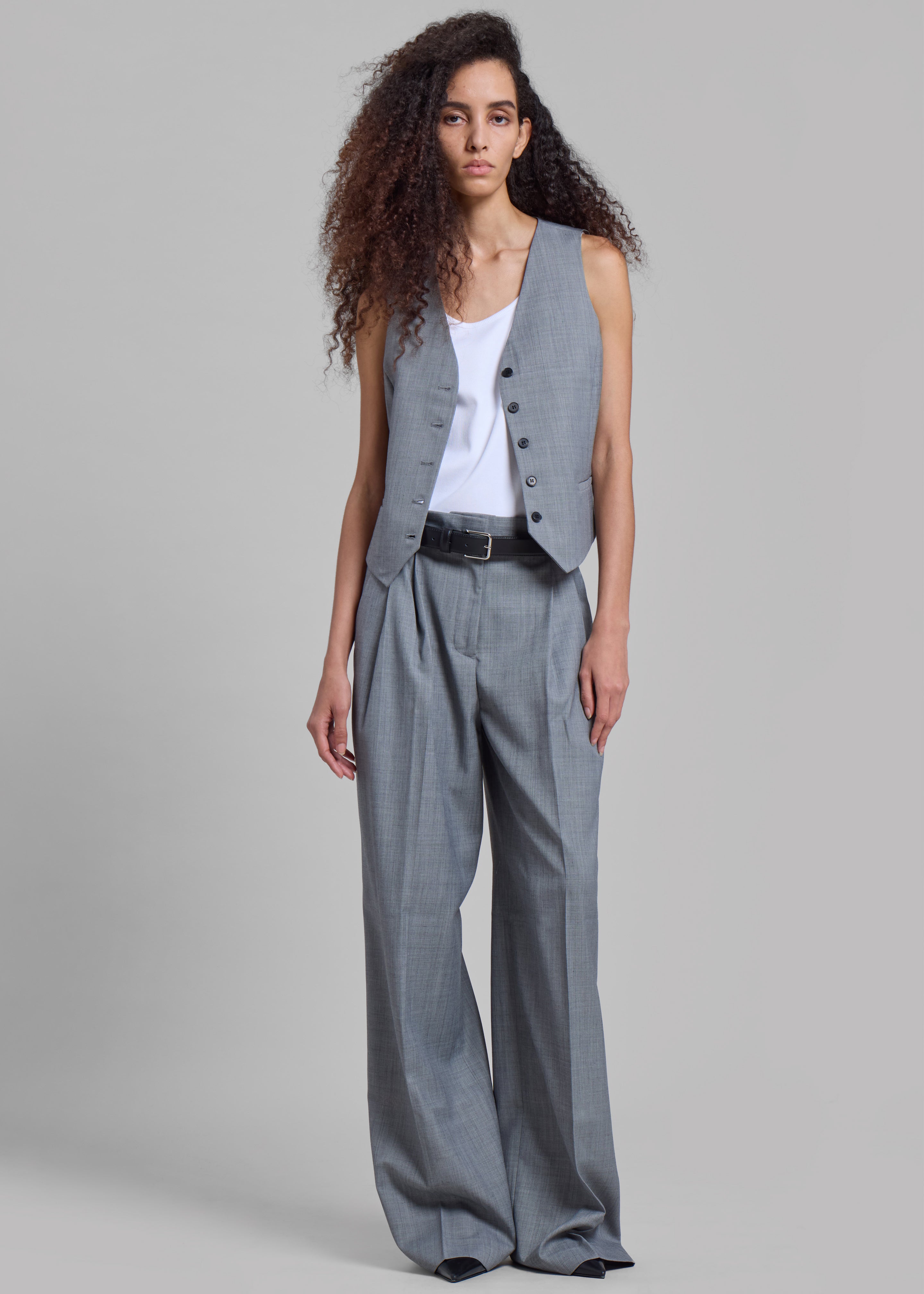 Jorae Pleated Trousers - Grey - 6