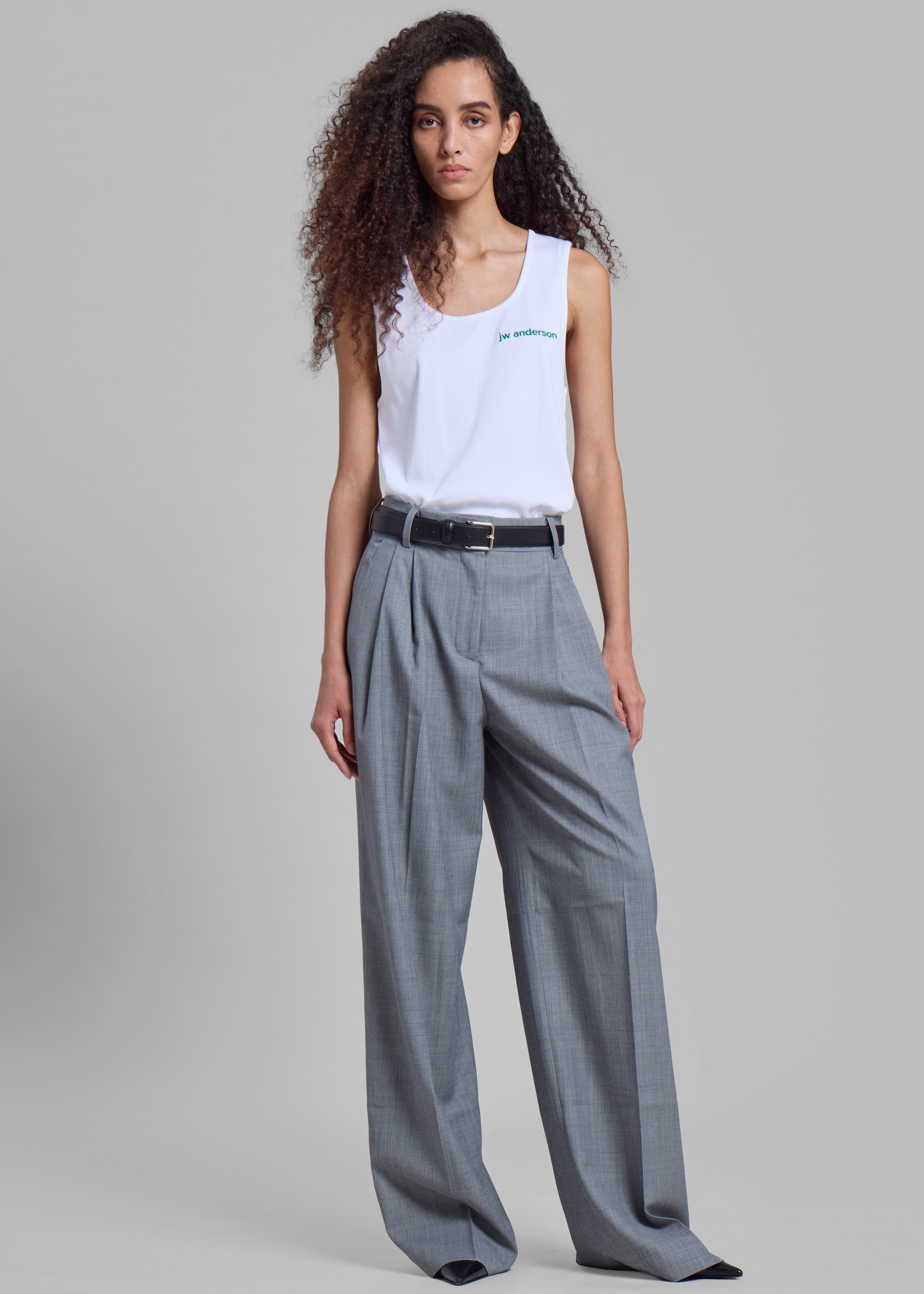 Jorae Pleated Trousers - Grey - 5