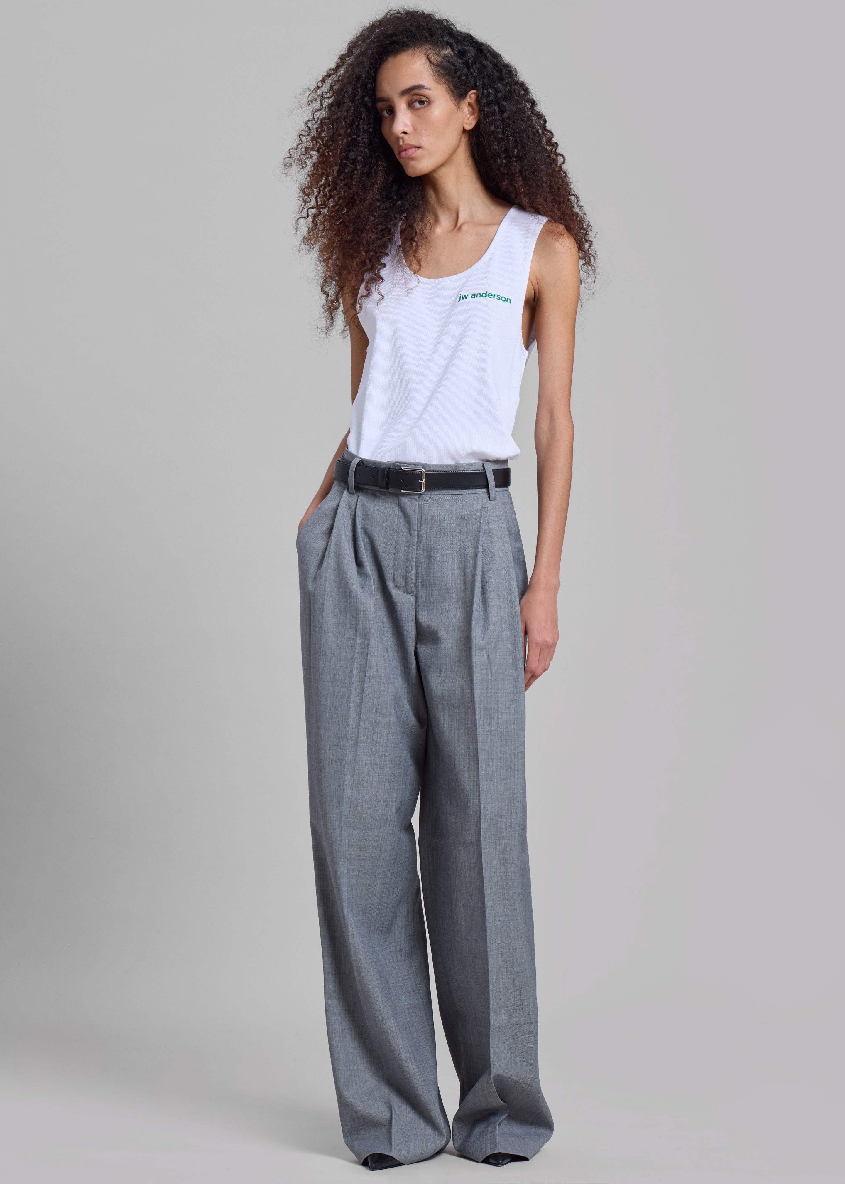 Jorae Pleated Trousers - Grey - 7