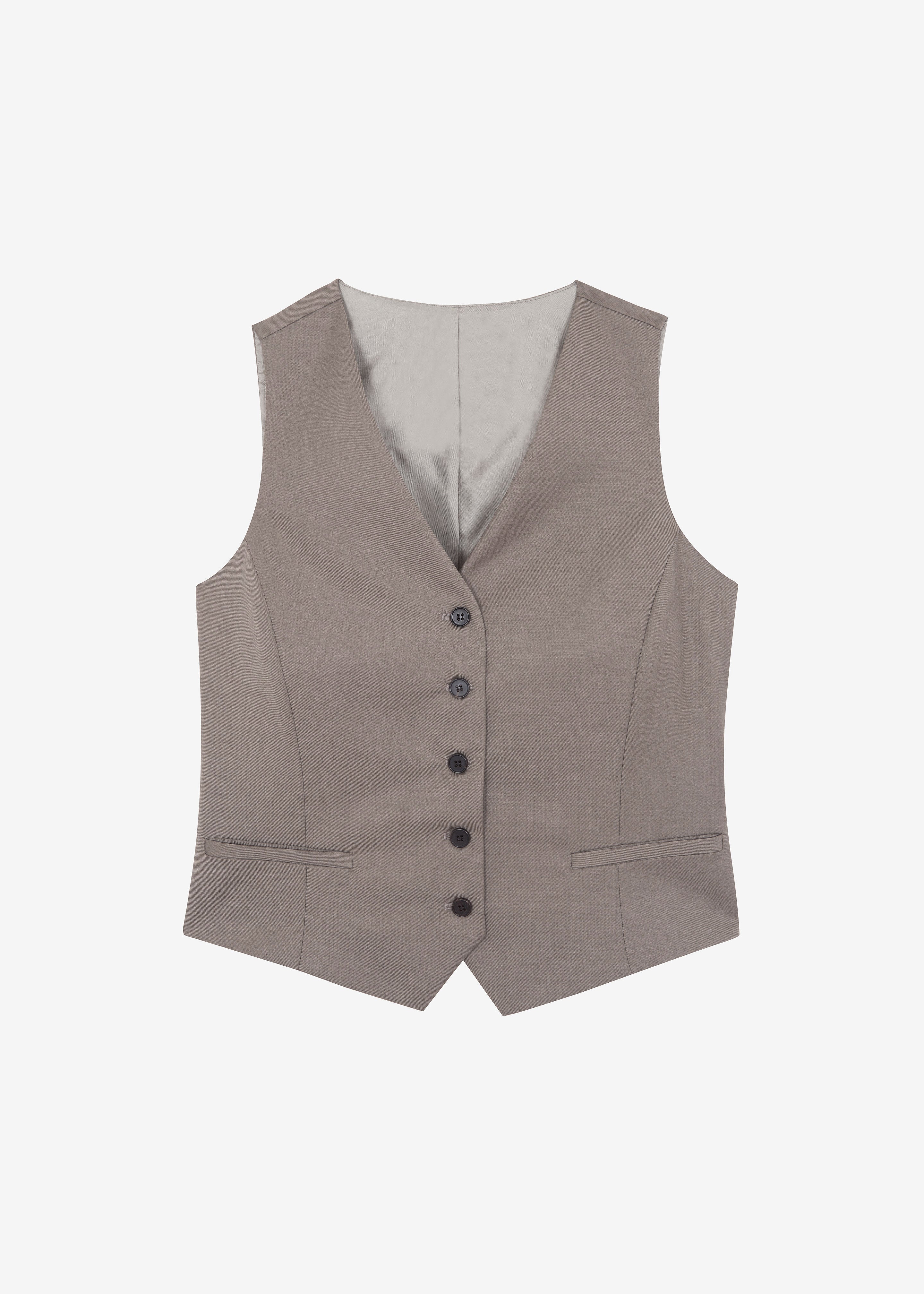 Jorae Vest - Taupe – The Frankie Shop