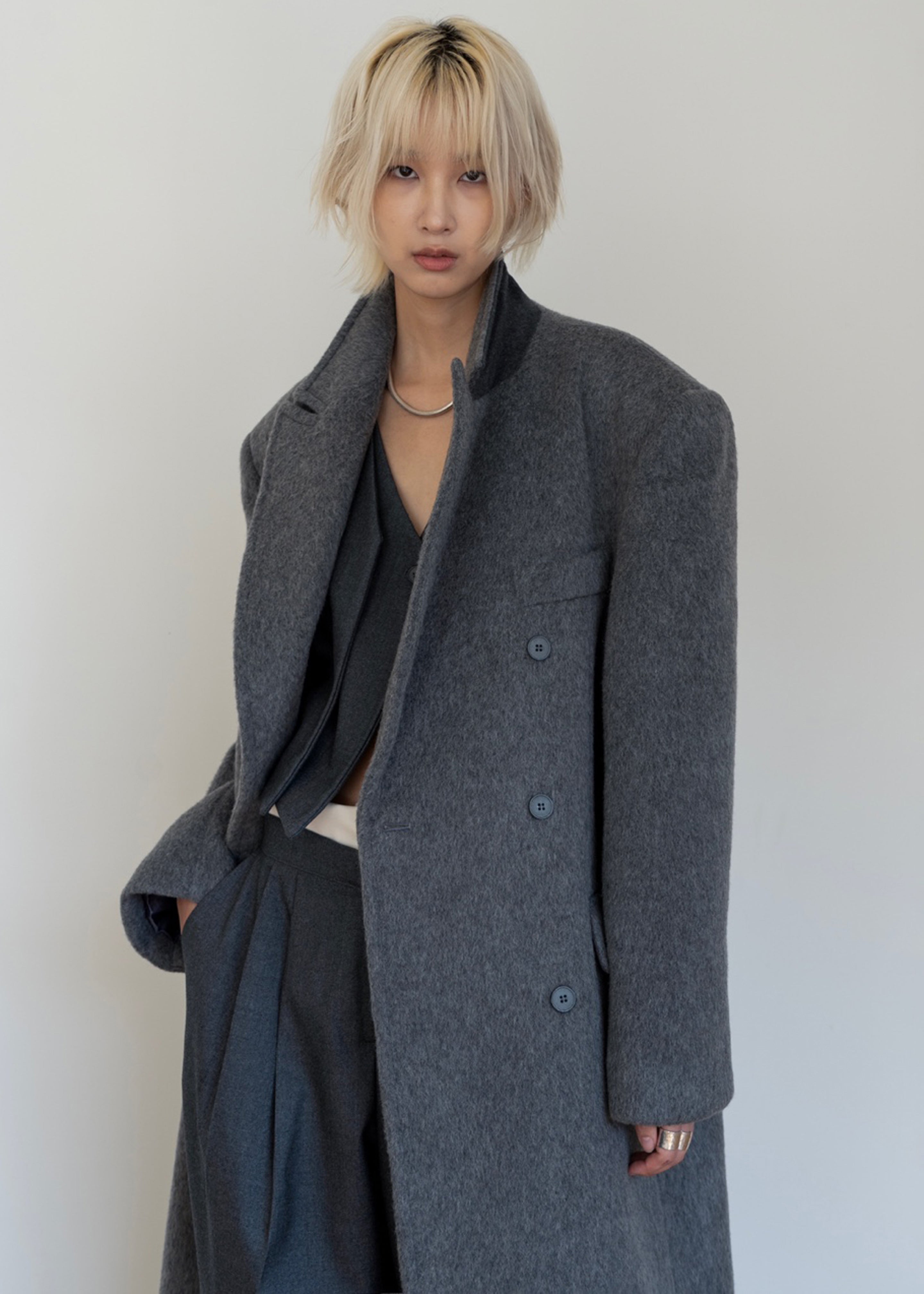 Jordan Wool Coat - Grey - 11