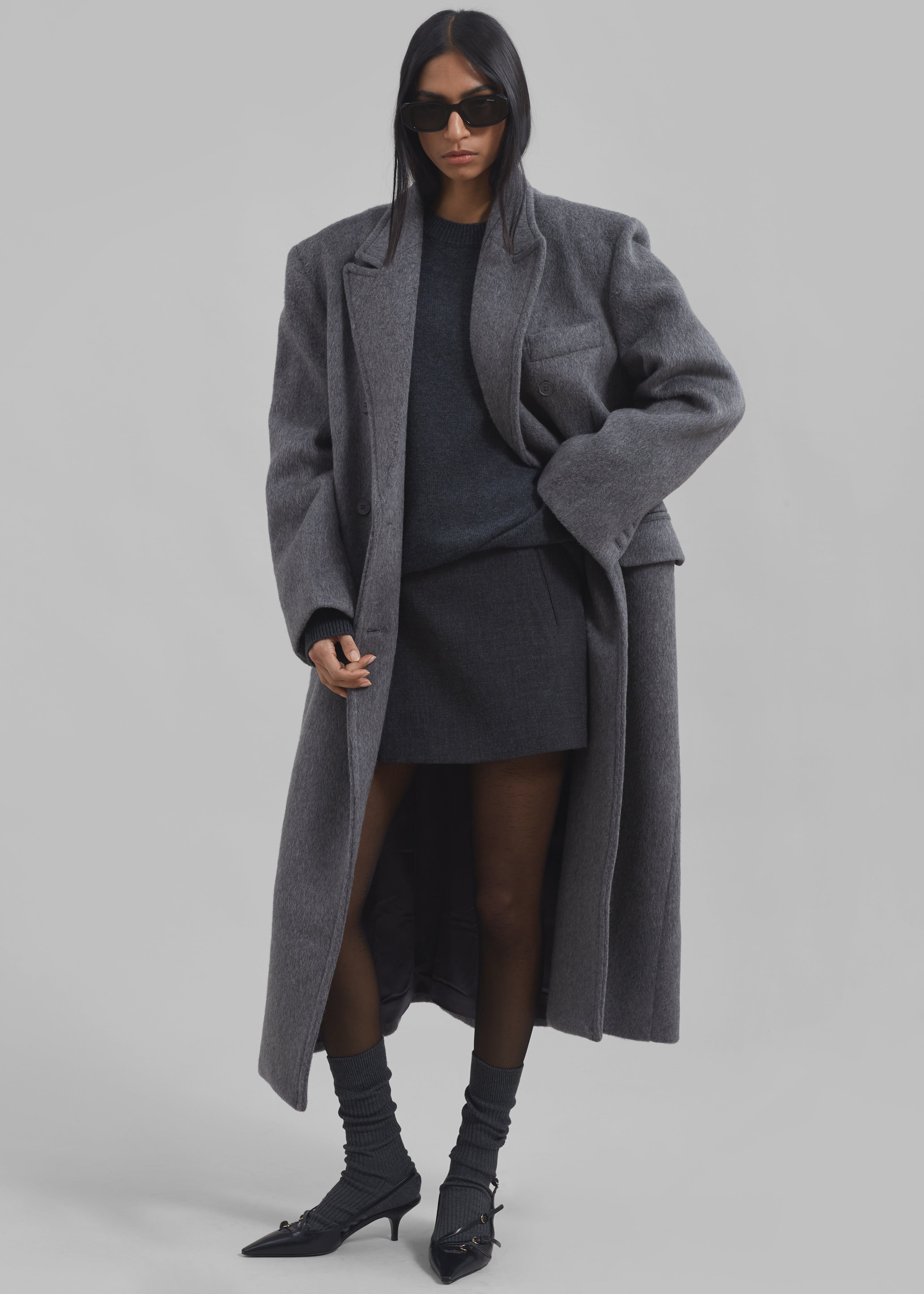 Jordan Wool Coat - Grey - 5