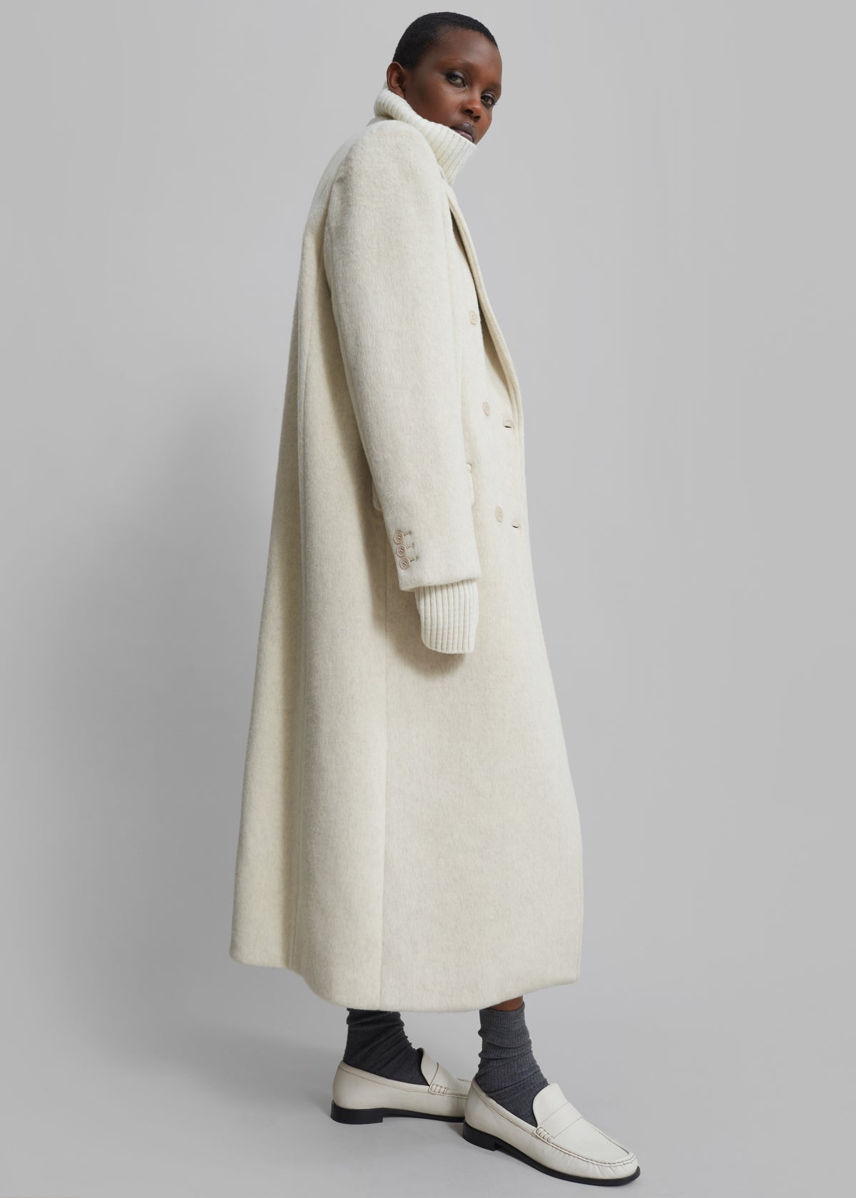 Jordan Wool Coat - Ivory - 6