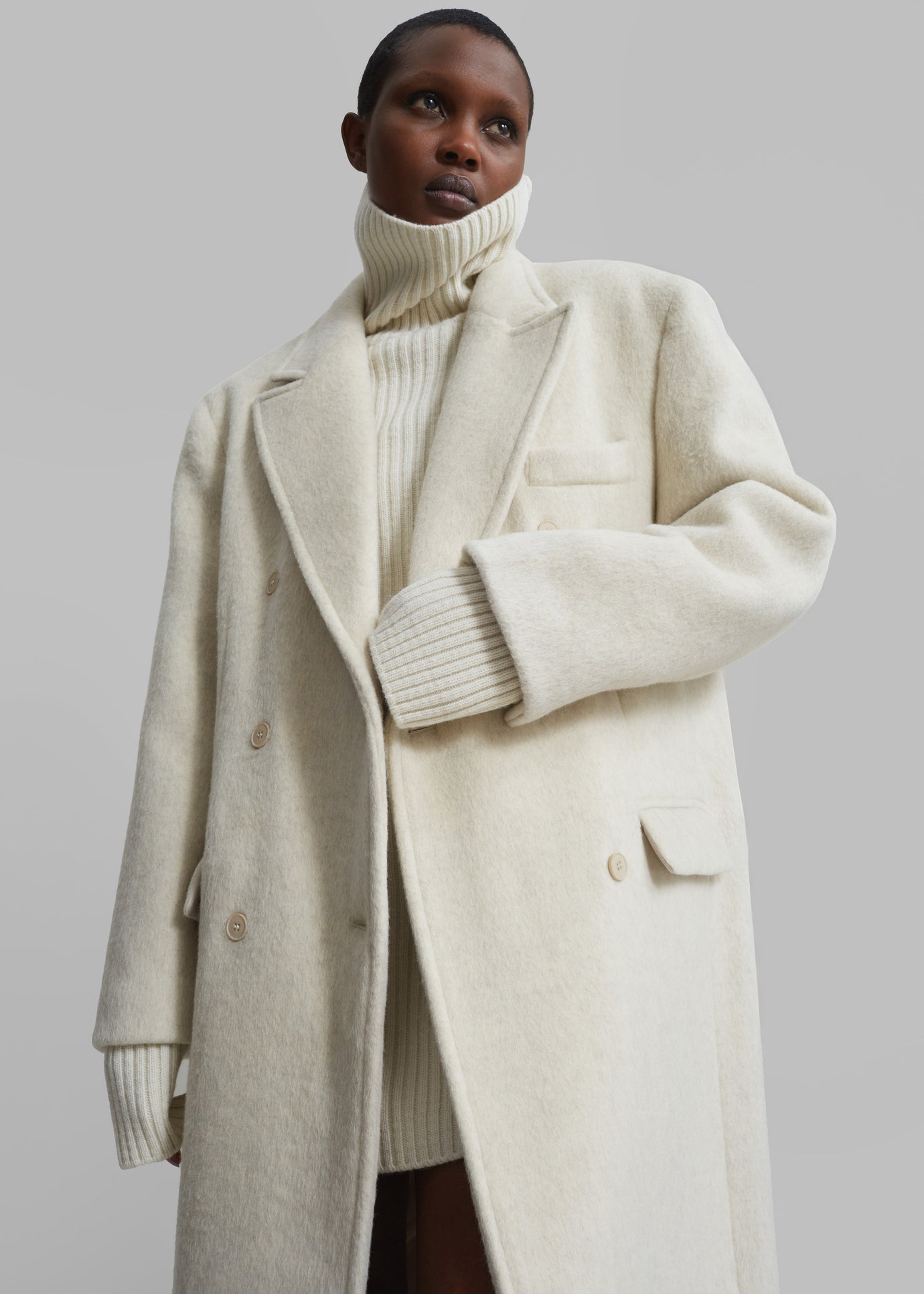 Jordan Wool Coat - Ivory - 1