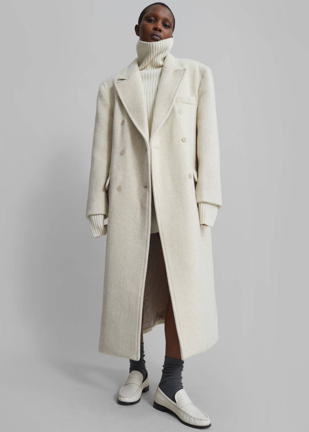 Jordan Wool Coat - Ivory - 7