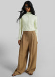 Juilly Knit Zip Cardigan - Pale Yellow