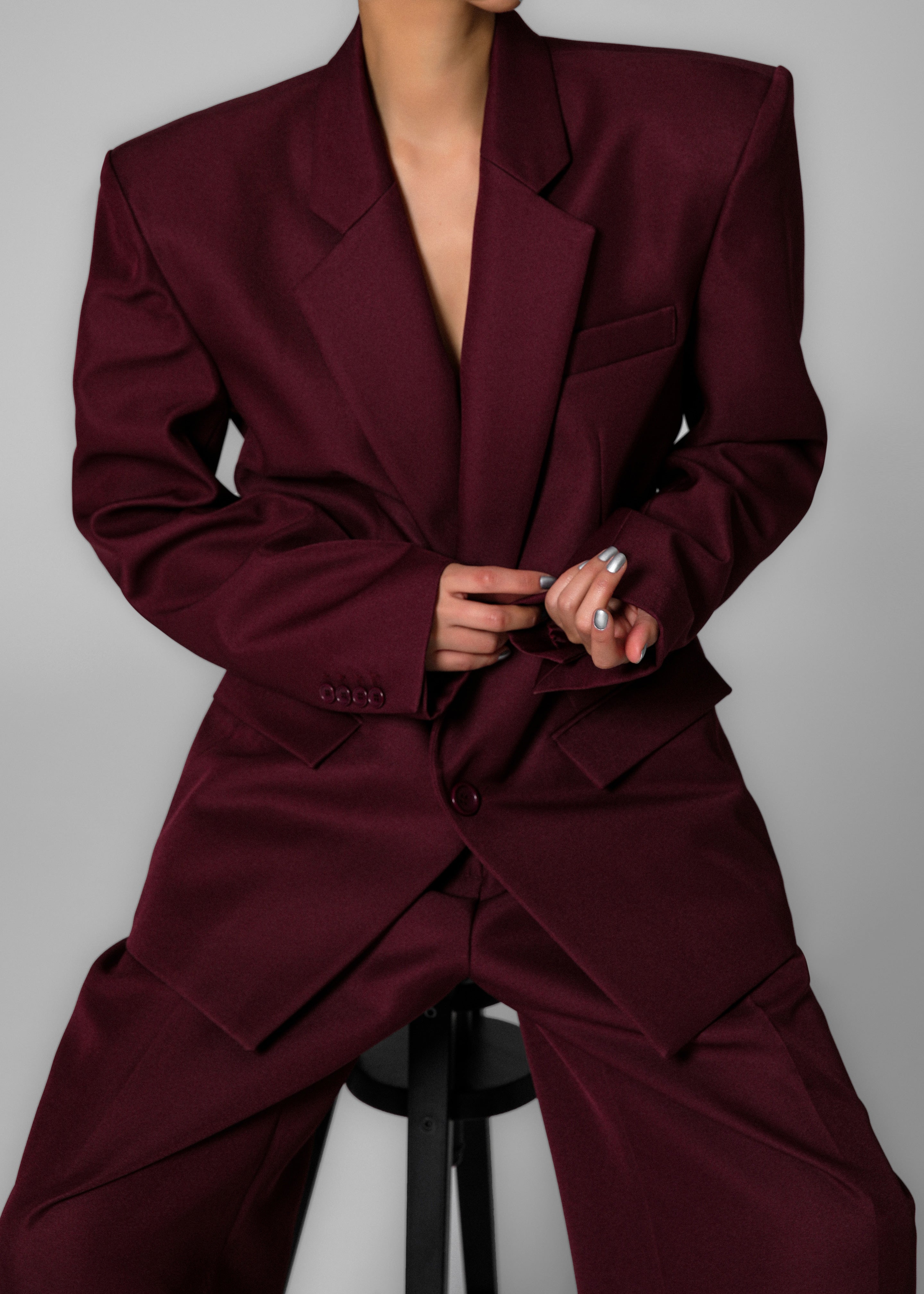 Jun Blazer - Burgundy - 6