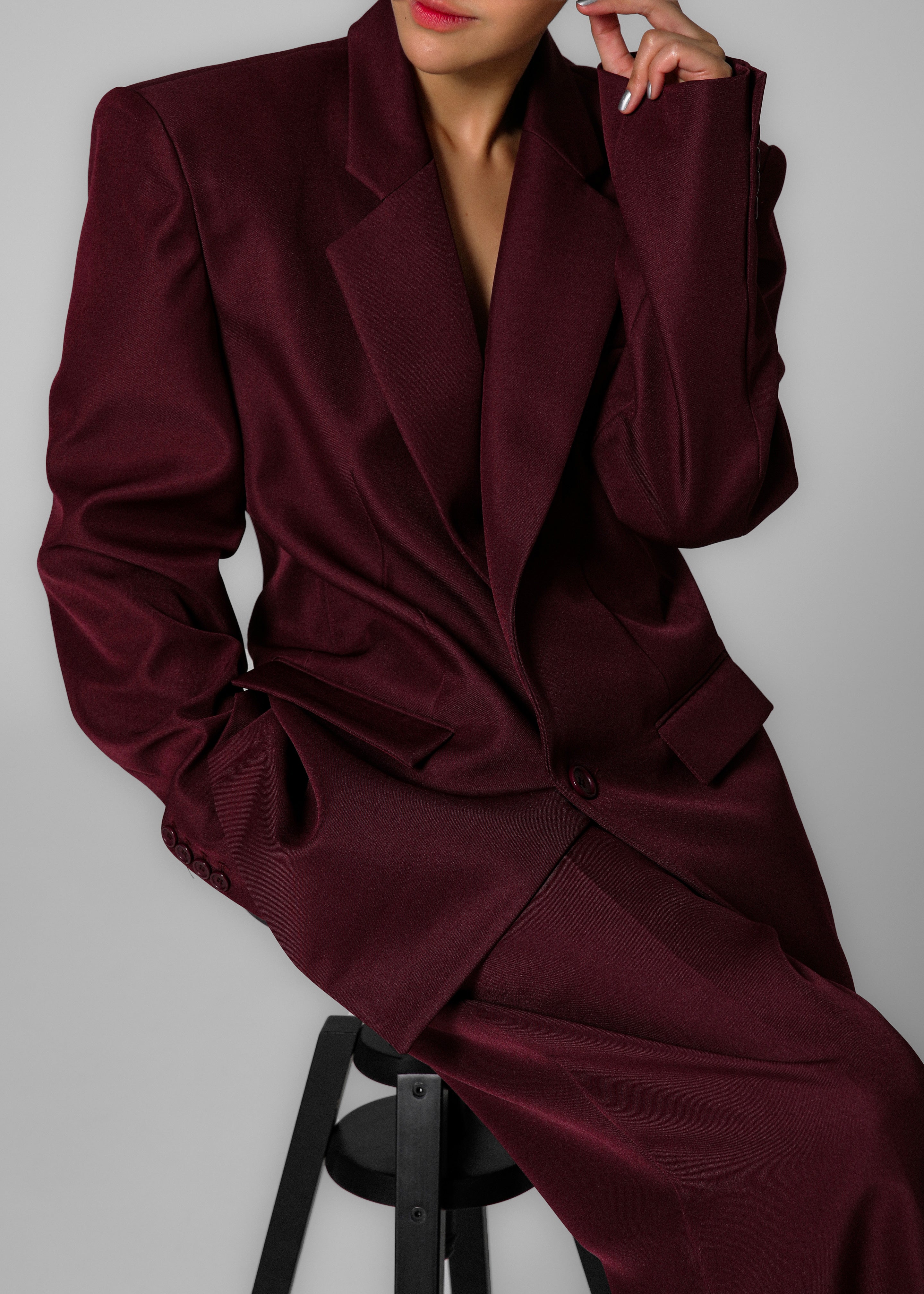 Jun Blazer - Burgundy - 8