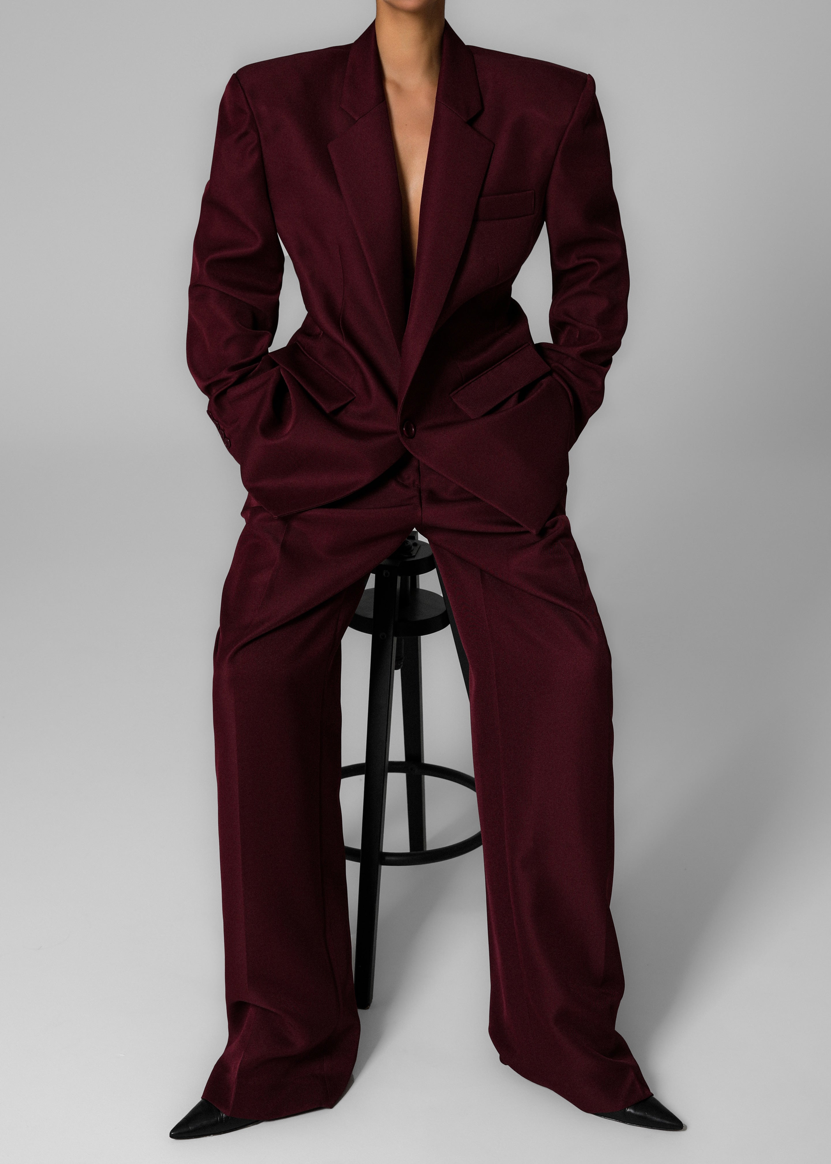 Jun Blazer - Burgundy - 18