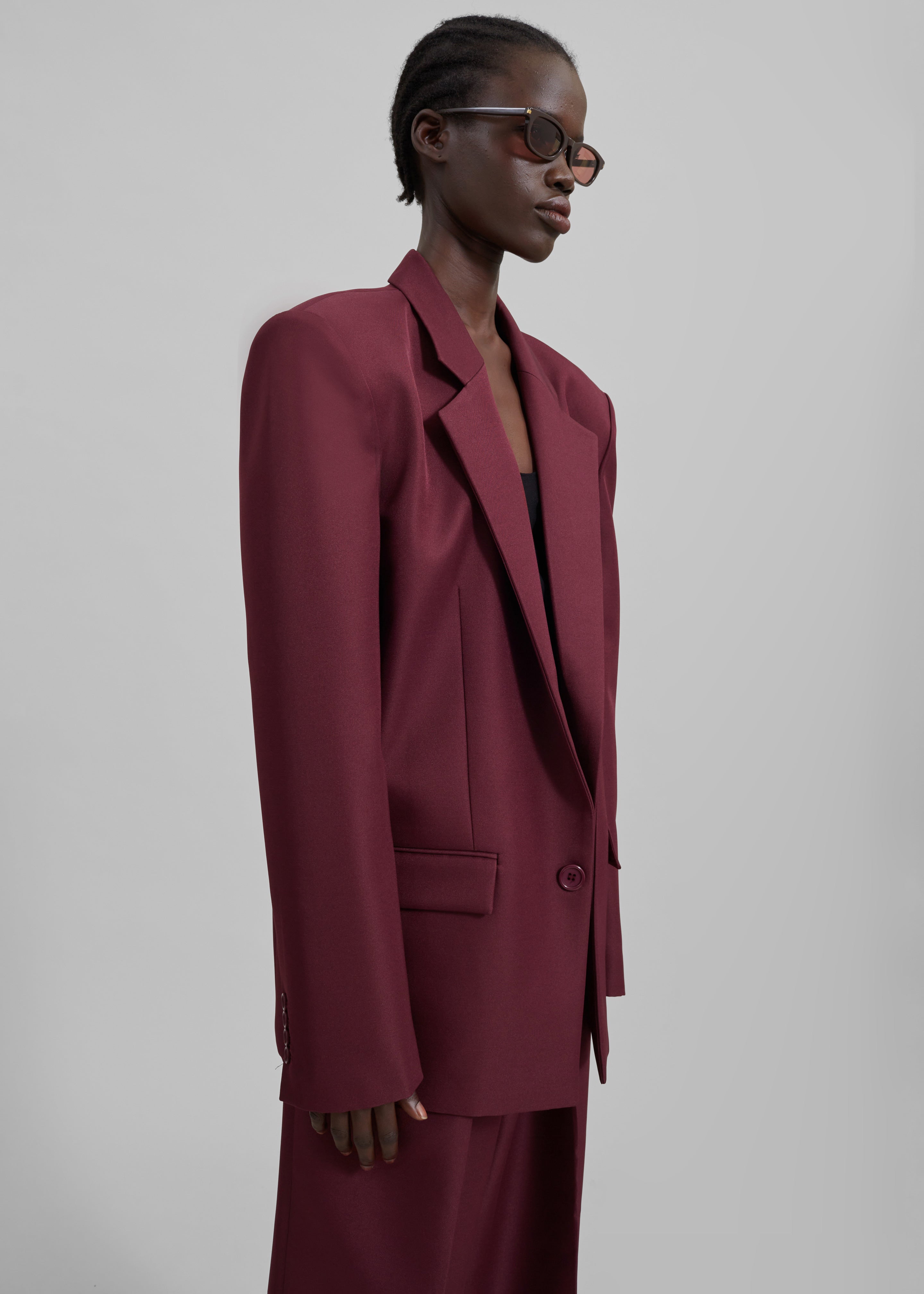 Jun Blazer - Burgundy - 4