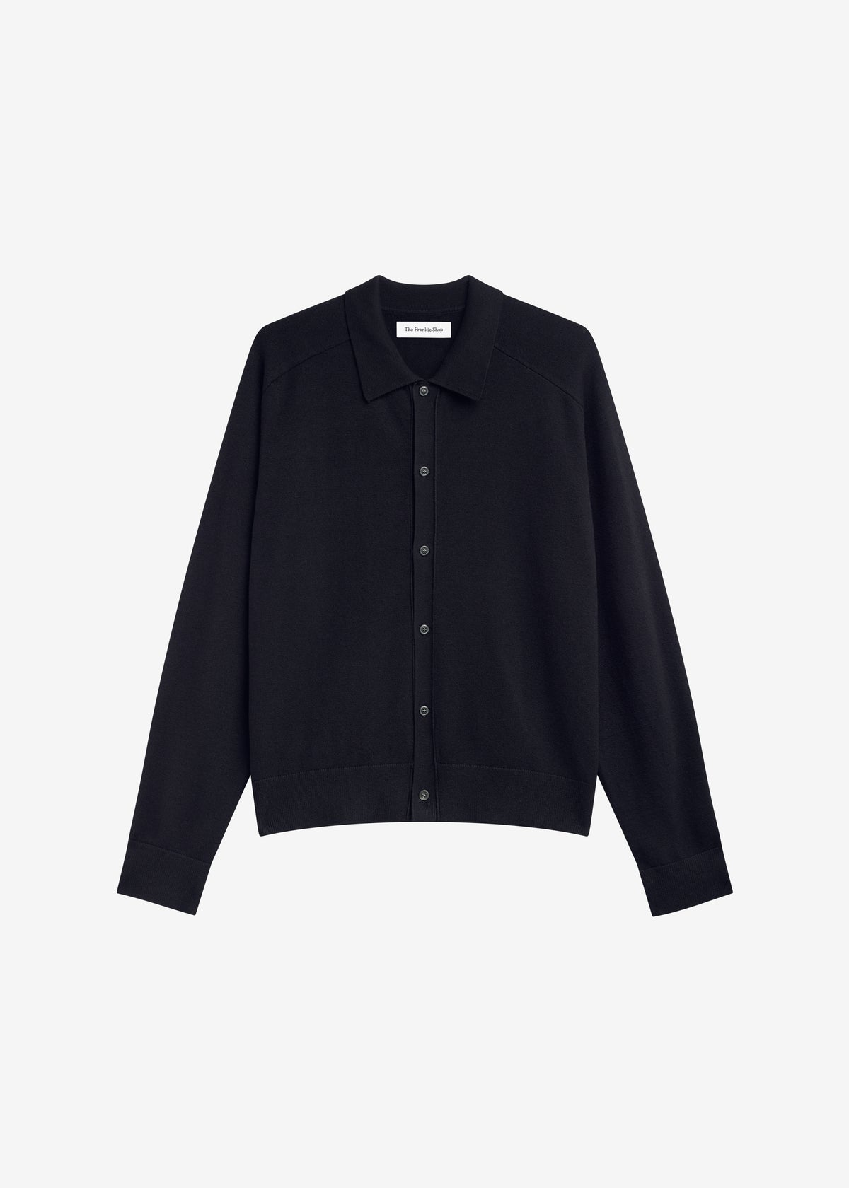Julio Knit Polo Cardigan - Black