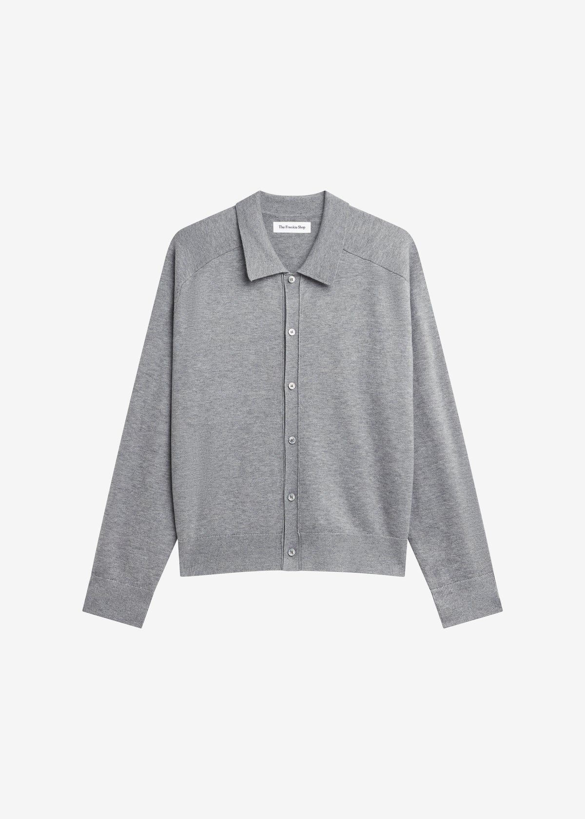 Julio Knit Polo Cardigan - Light Grey