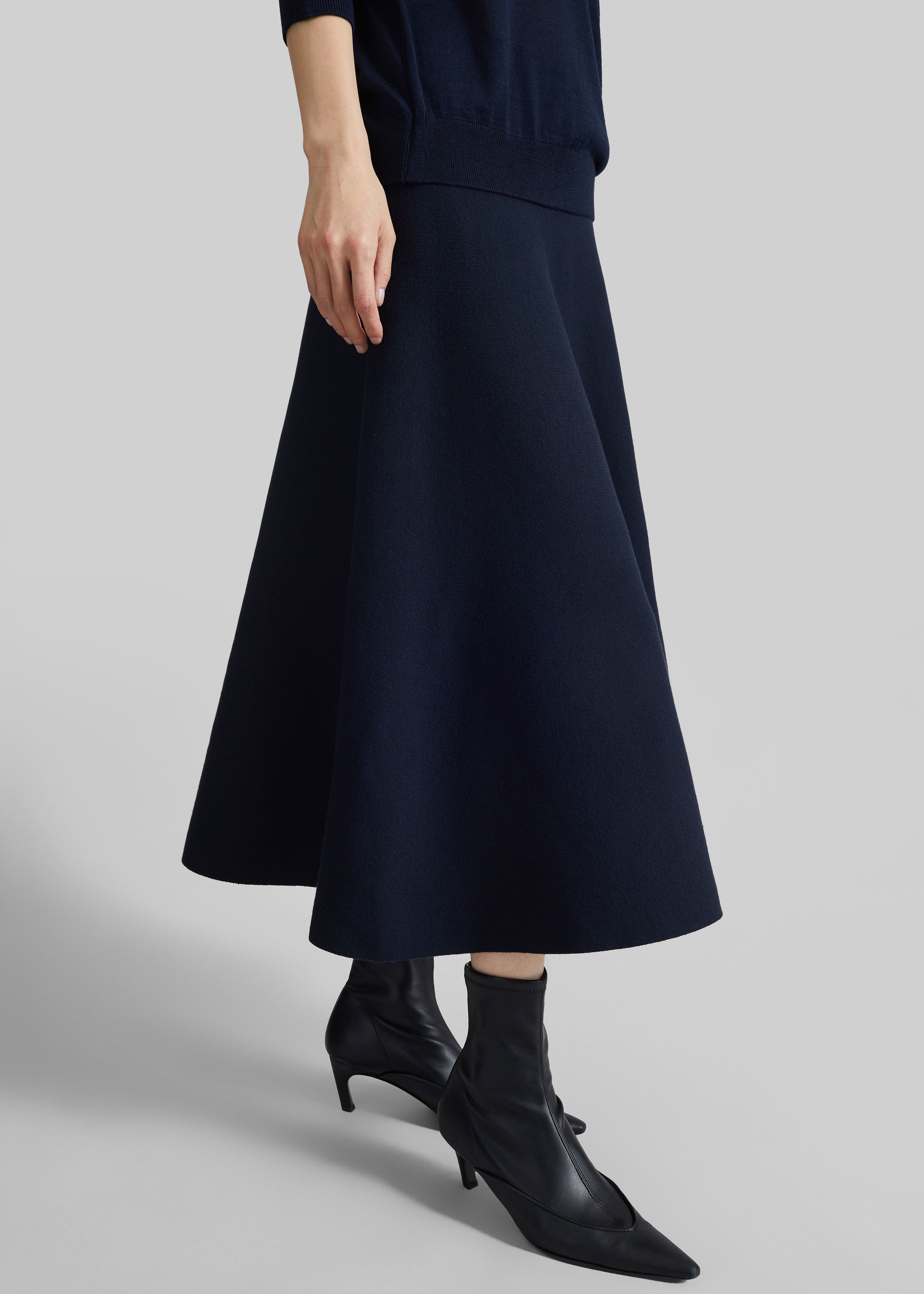 July Knit Midi Skirt - Navy - 4