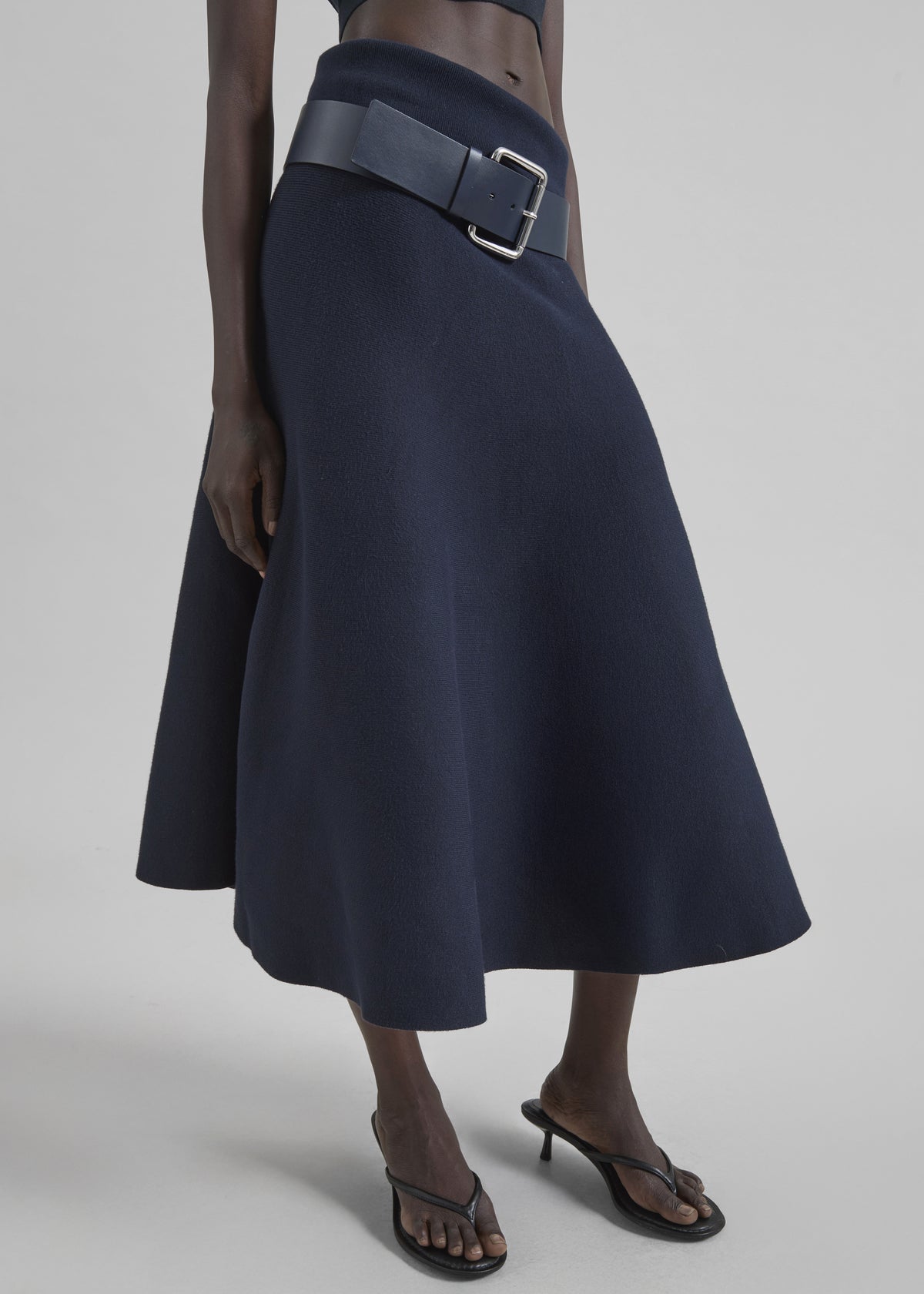 July Knit Midi Skirt - Navy - 2