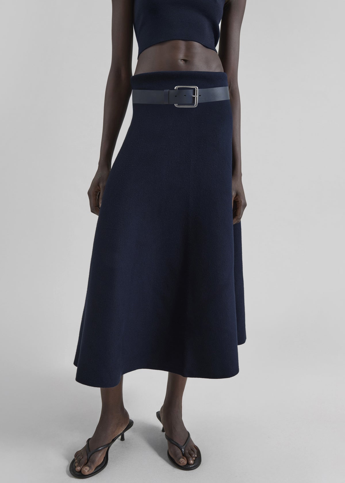 July Knit Midi Skirt - Navy - 7