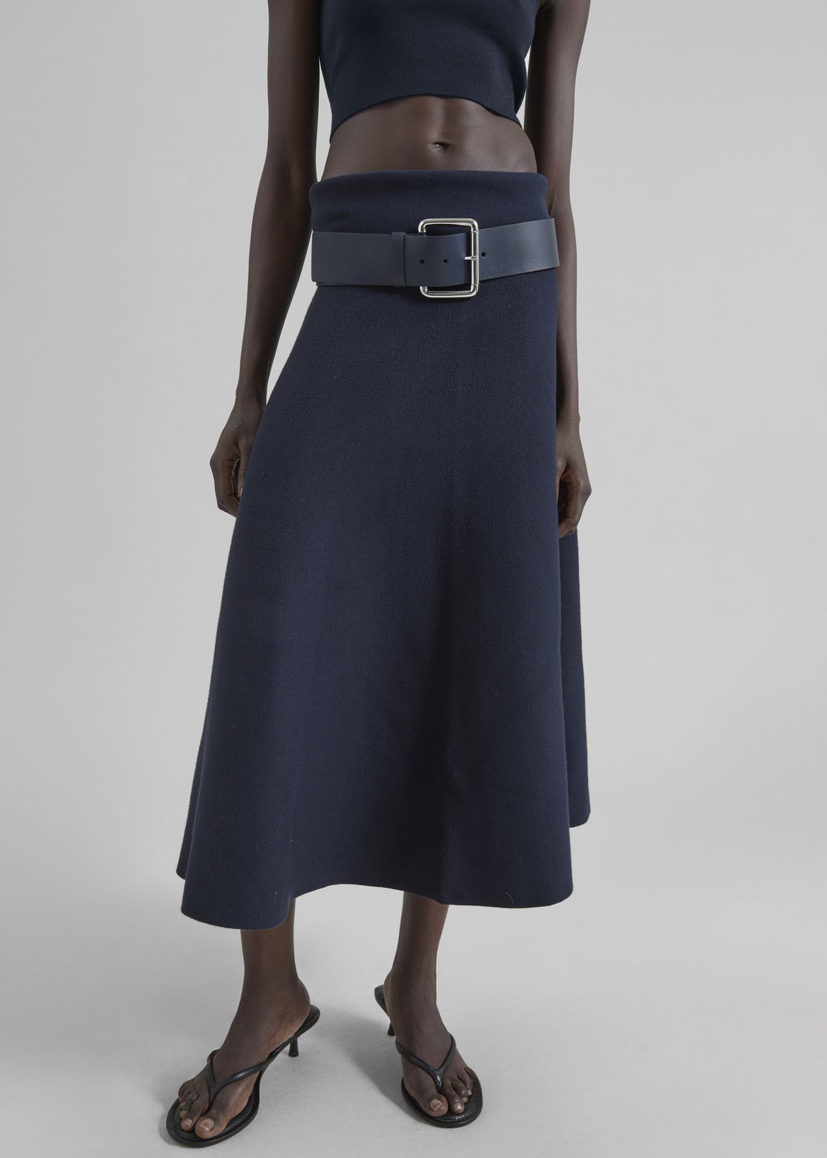 July Knit Midi Skirt - Navy - 7