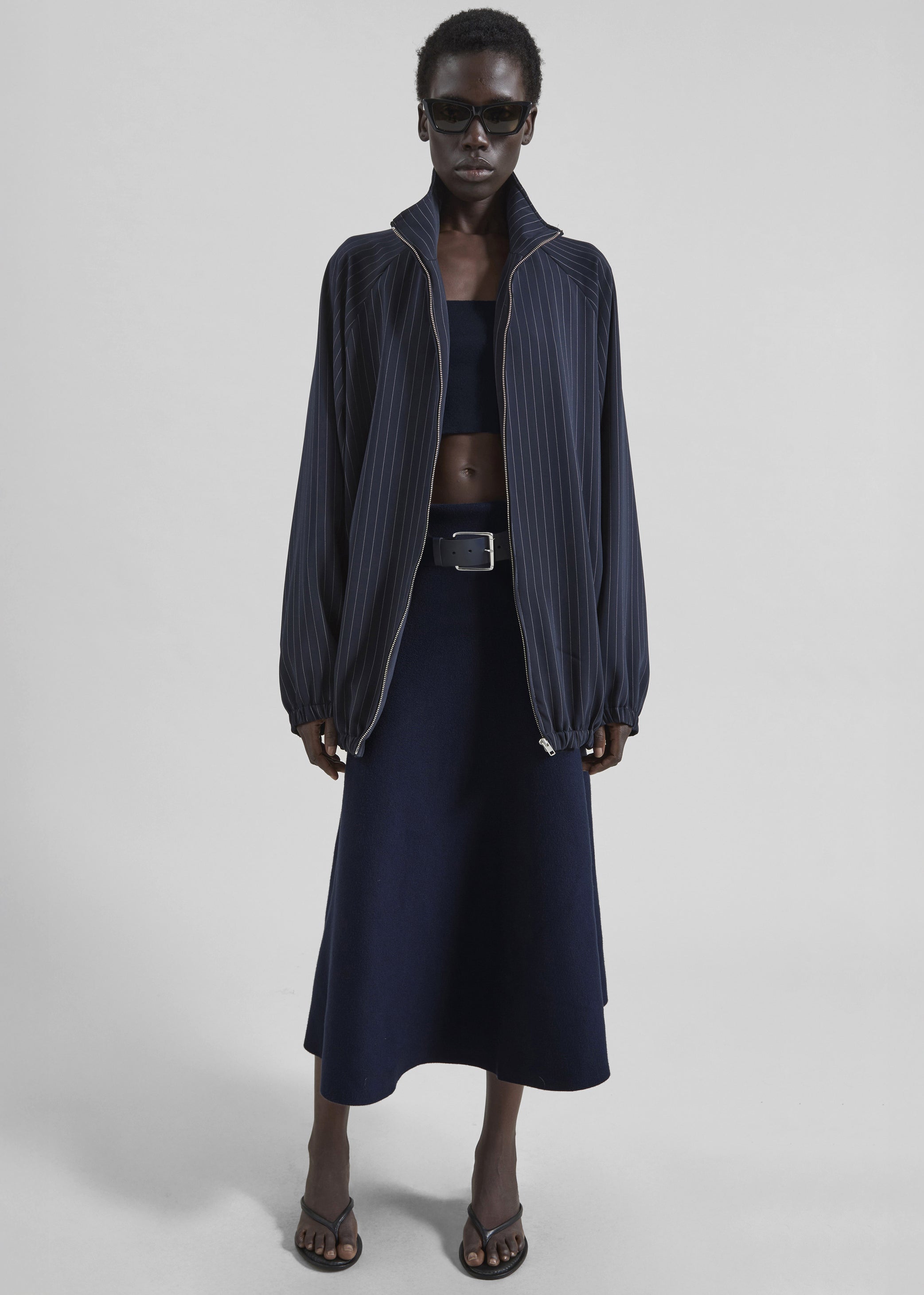 Shop the look image for July Knit Midi Skirt - Navy