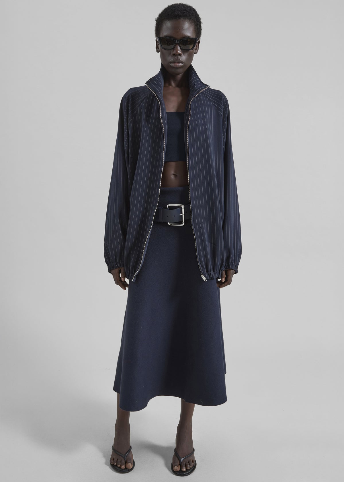 July Knit Midi Skirt - Navy - 1