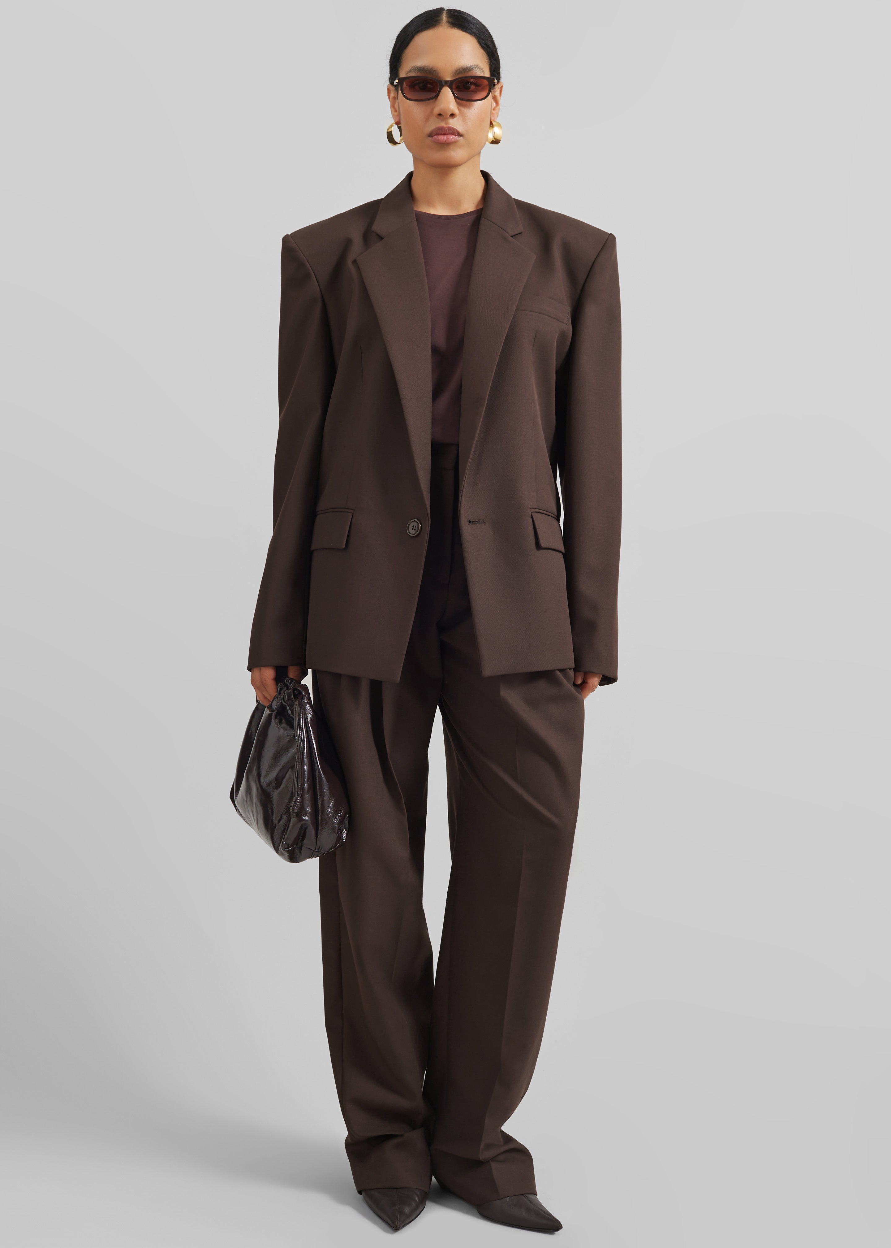 Jun Blazer - Brown – The Frankie Shop