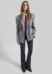 Jun Textured Blazer - Grey Melange