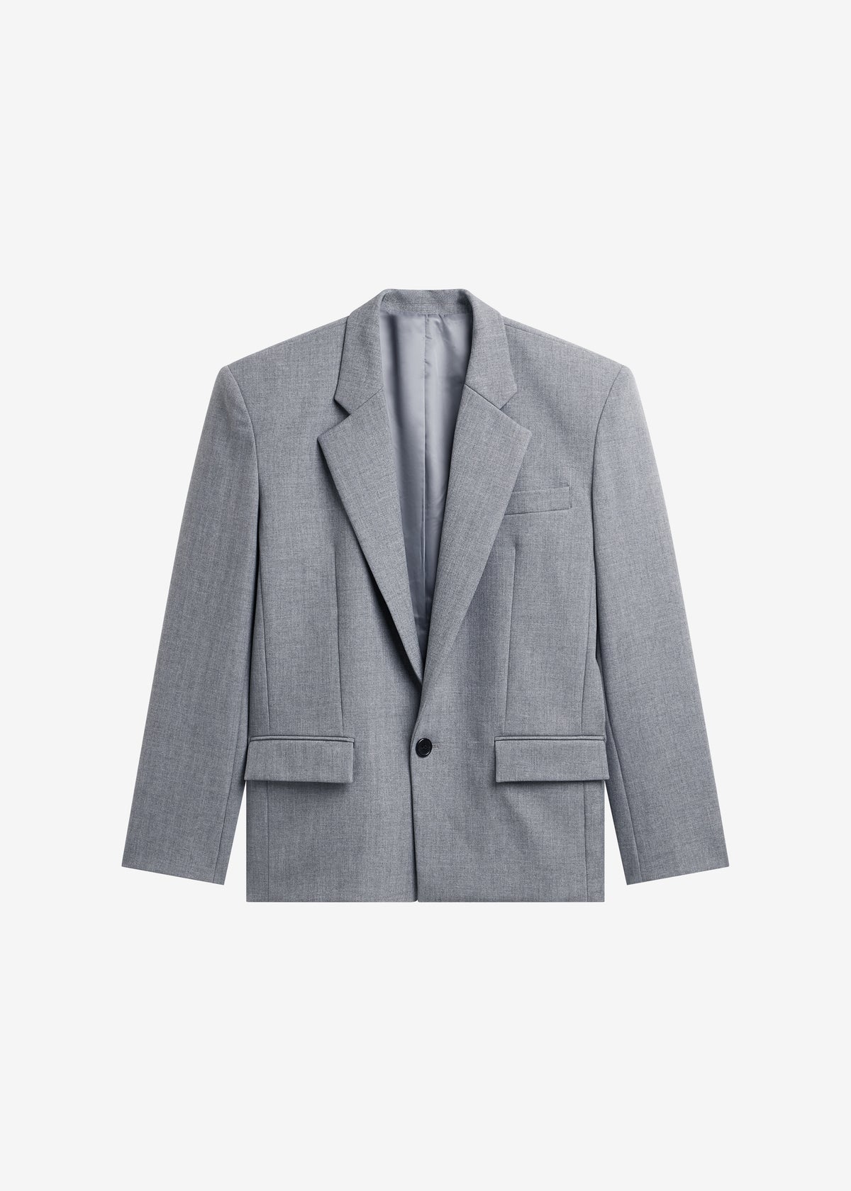 Jun Textured Blazer - Grey Melange - 10