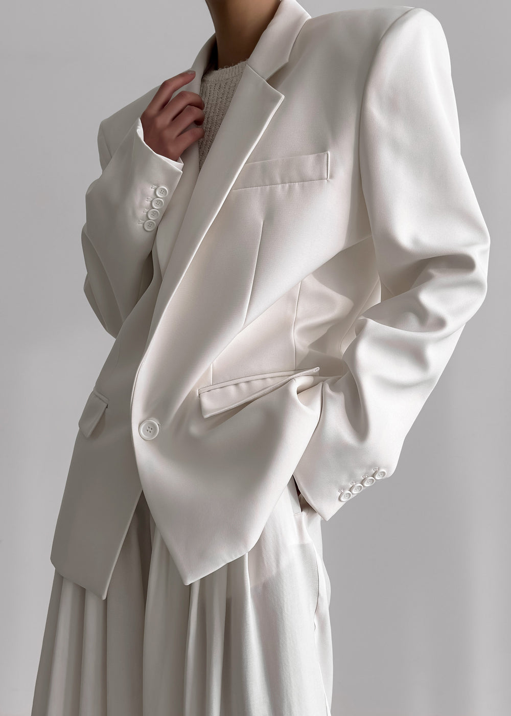 Jun Blazer - White - 1