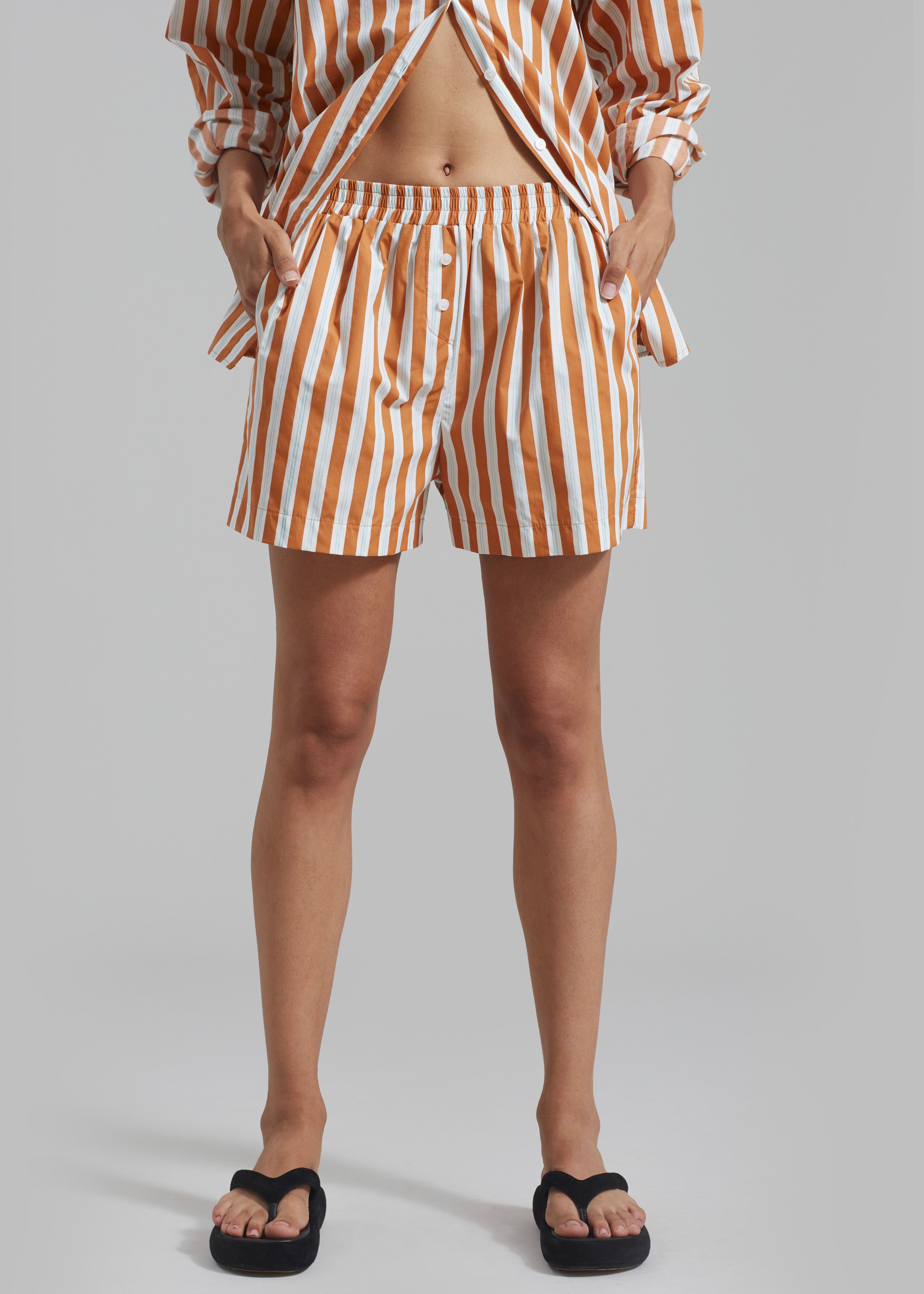 Juno Boxer Shorts - Orange Stripe - 4