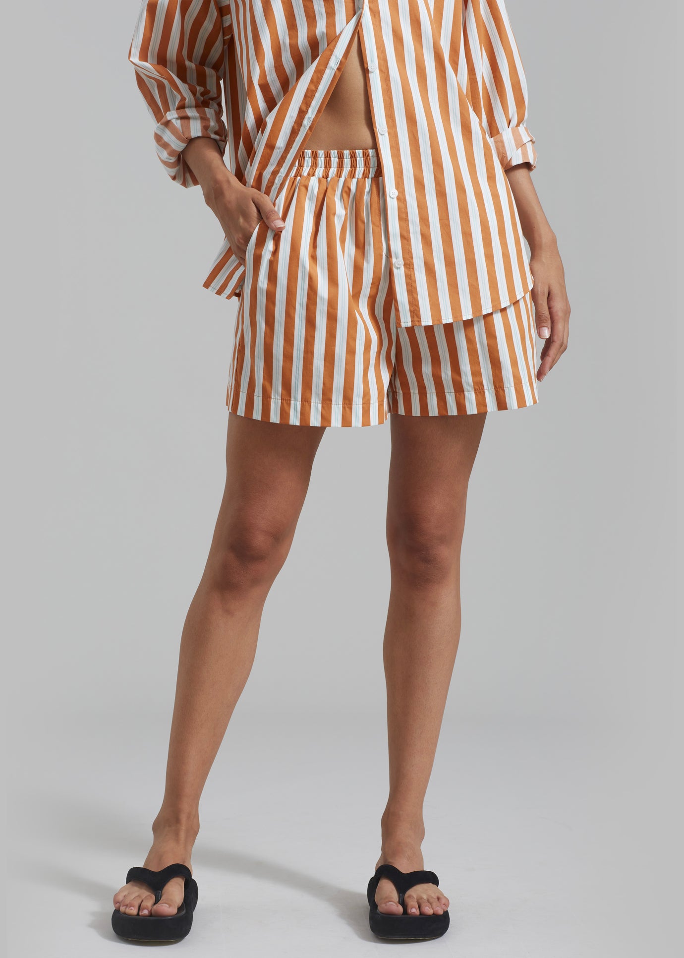 Juno Boxer Shorts - Orange Stripe - 1