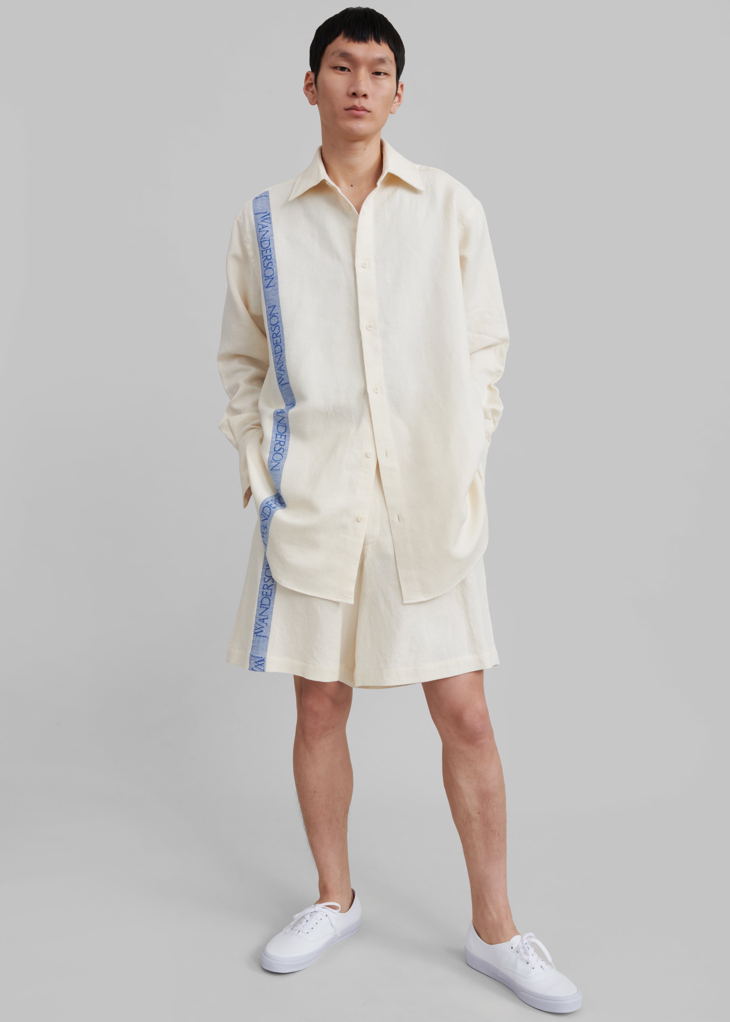 JW Anderson Wide Leg Shorts - Off White - 2