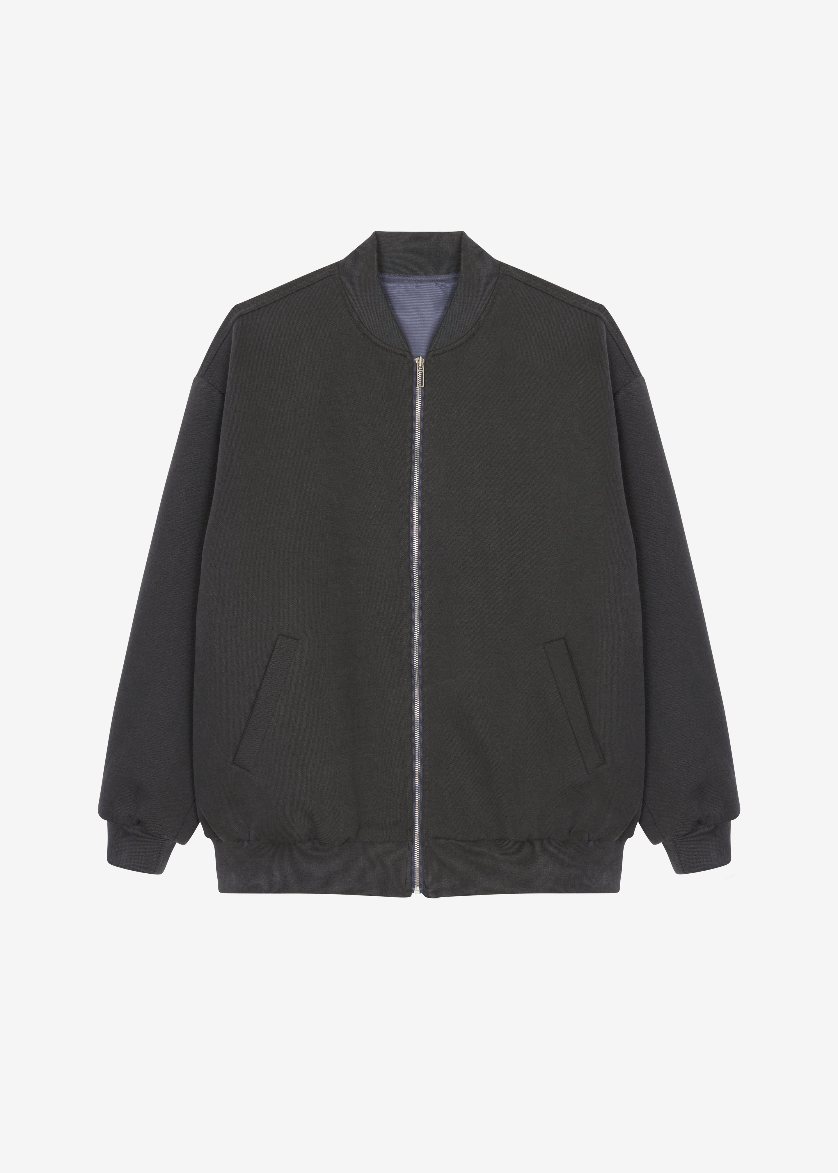 Jura Cotton Bomber Jacket - Charcoal - 10