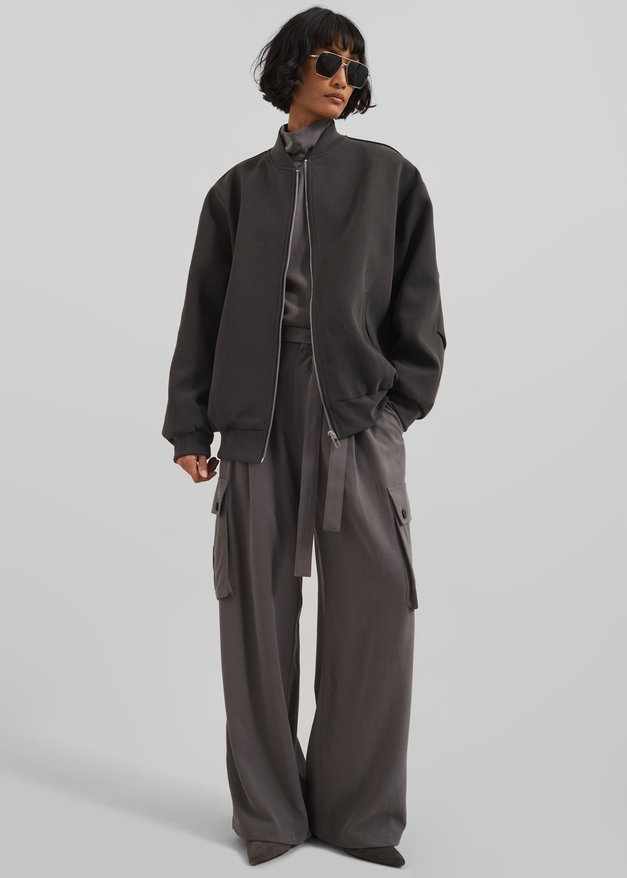 Shop the look image for Nyro Blouse - Charcoal