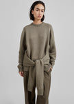 JW Anderson Draped Tie Front Jumper - Khaki