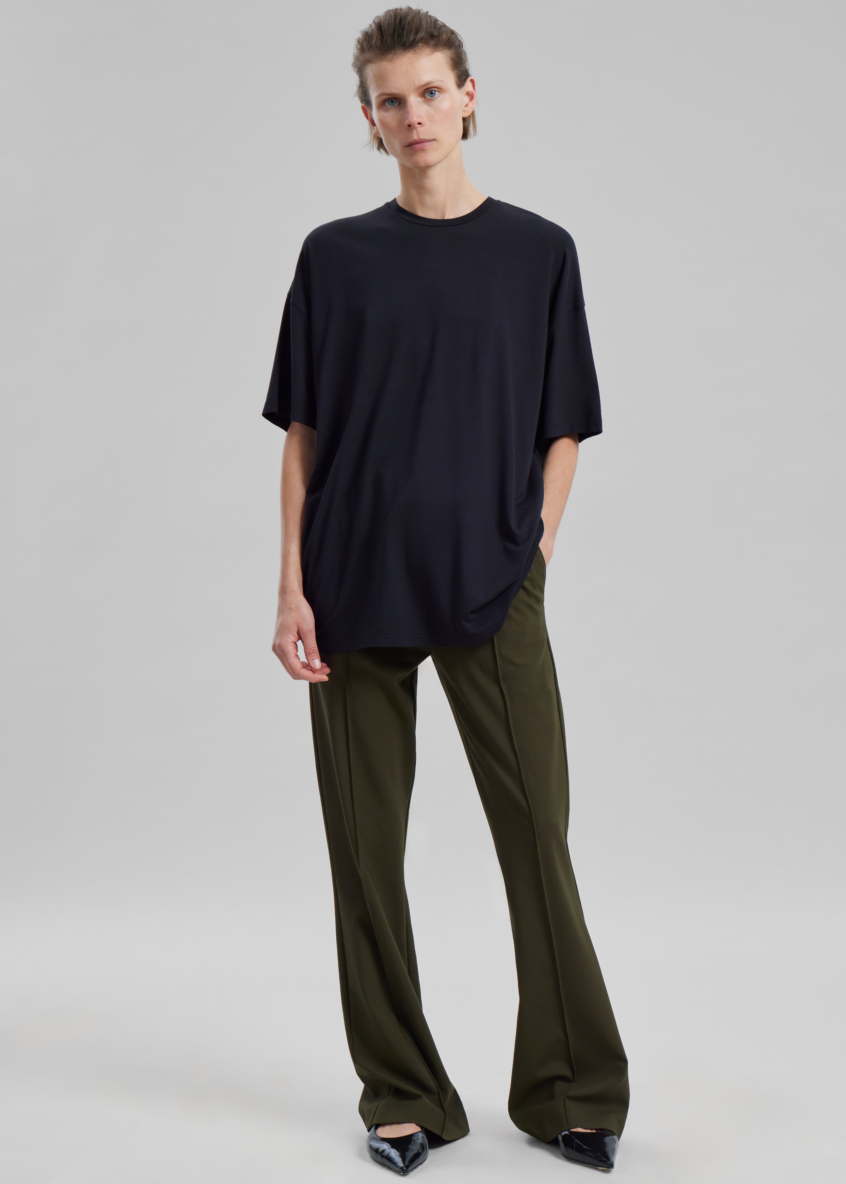 JW Anderson Drawstring Waist Tailored Trousers - Olive - 4