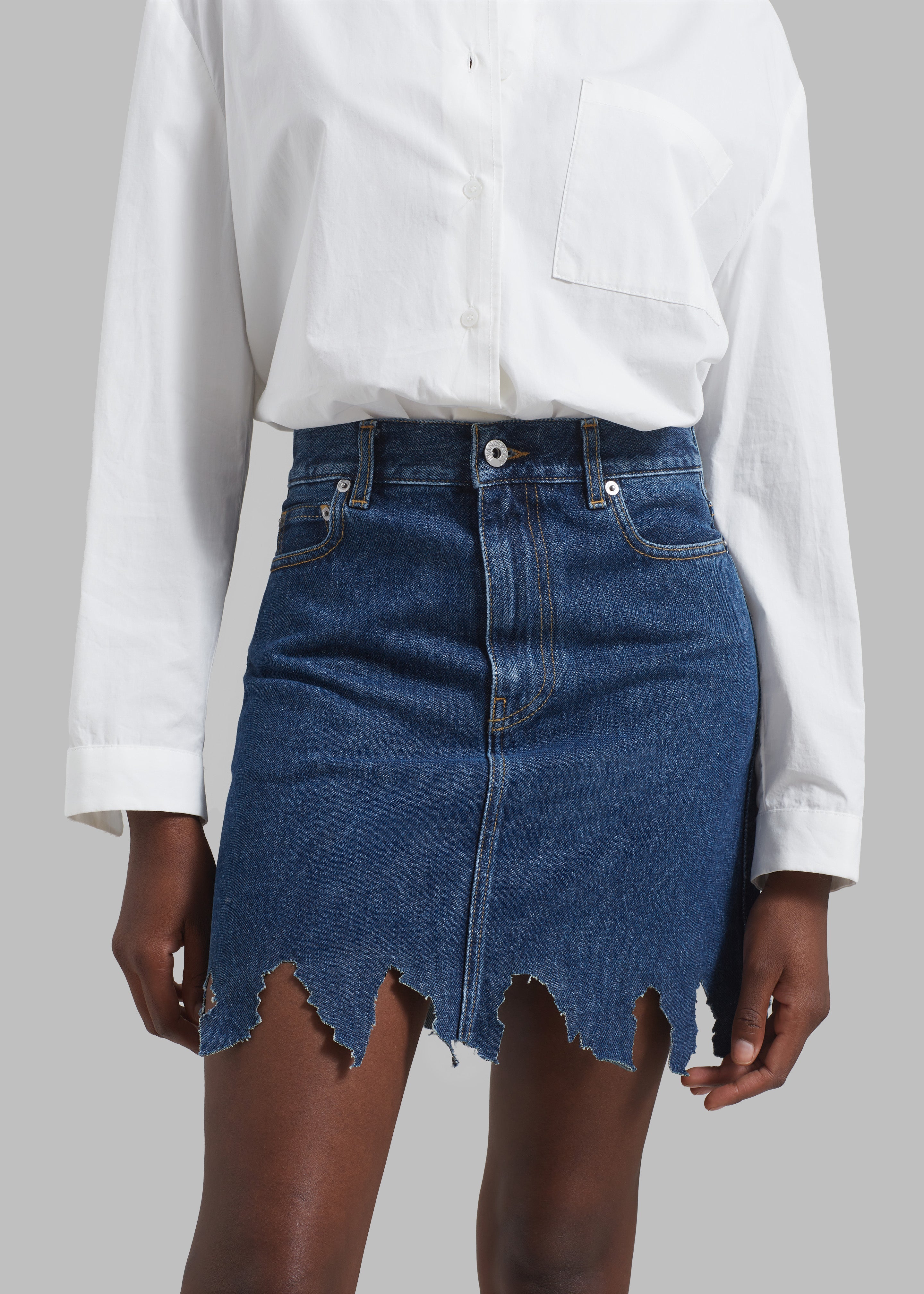 JW Anderson Lasercut Mini Skirt - Indigo - 3