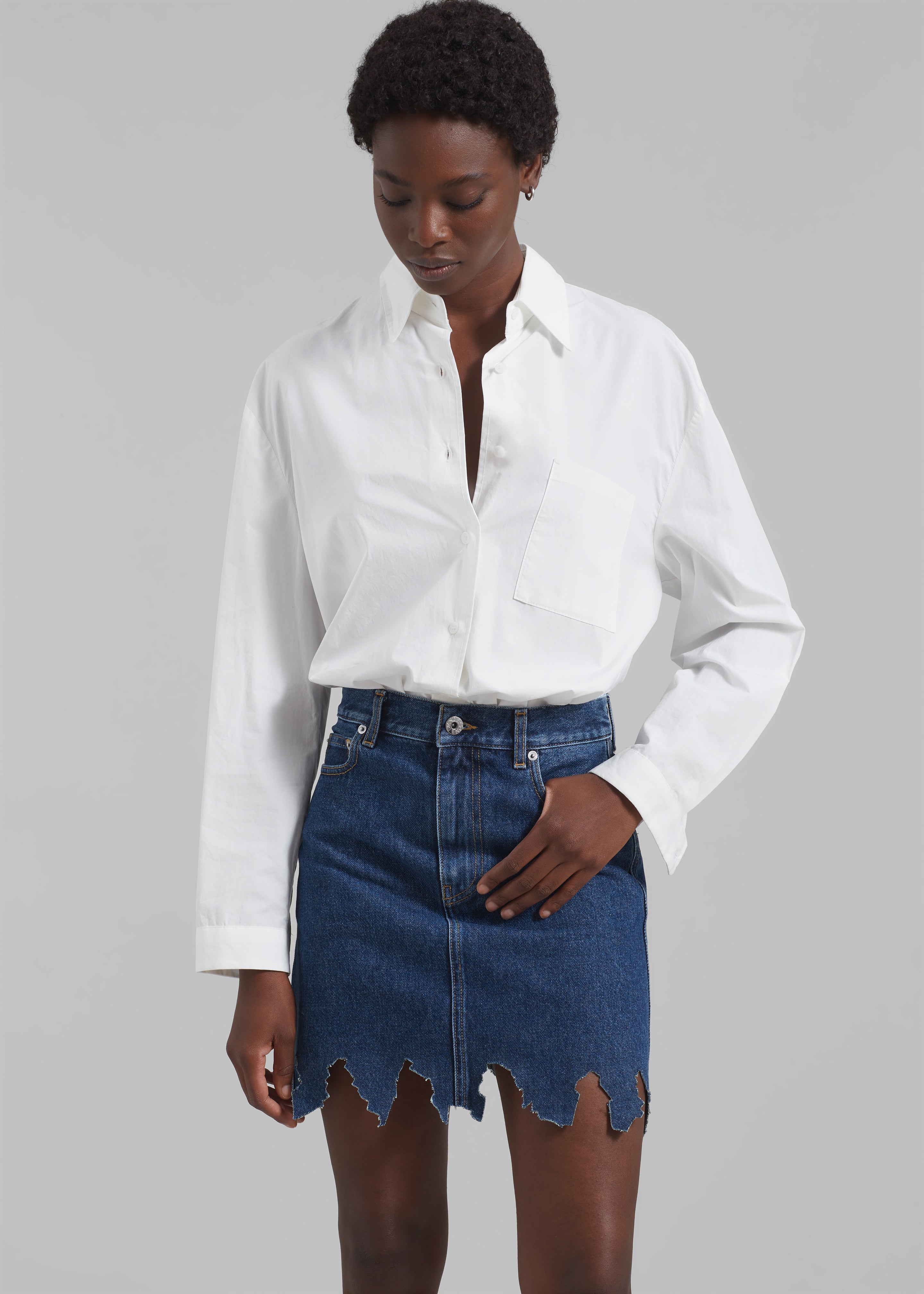 JW Anderson Lasercut Mini Skirt - Indigo - 1