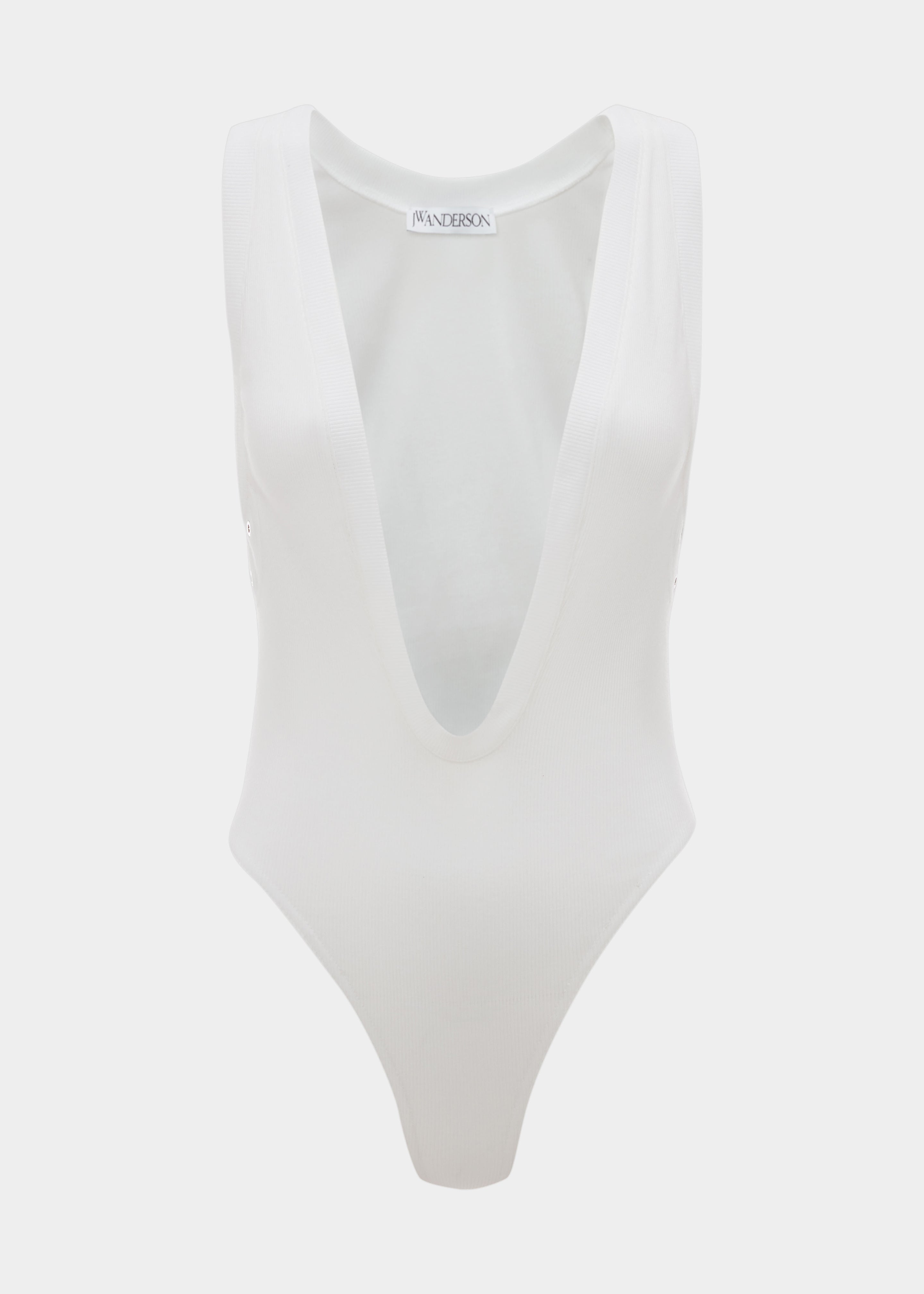 JW Anderson Low Scoop Bodysuit - White - 7