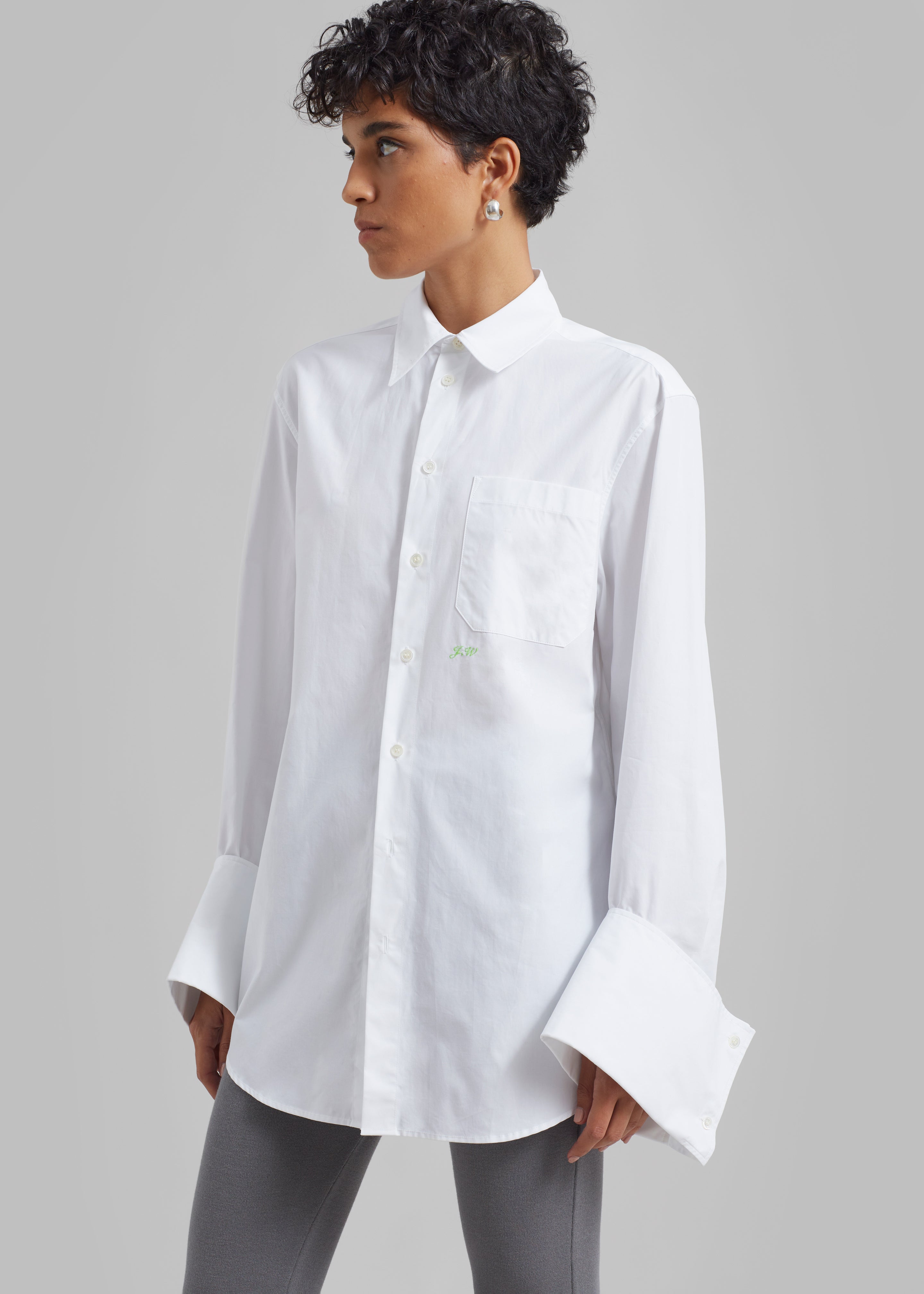 JW Anderson Oversized Cuff Shirt - White – The Frankie Shop